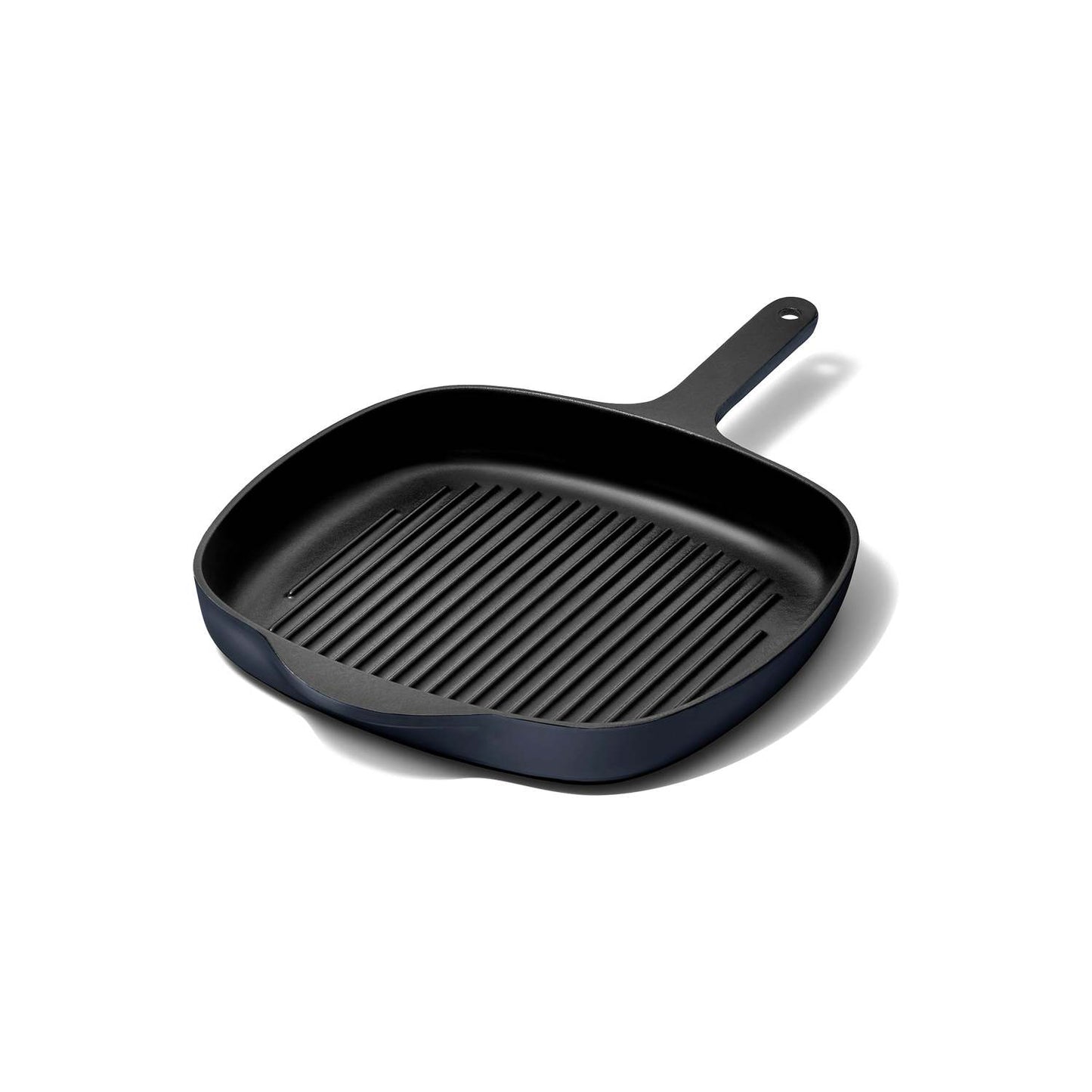 10.5" ENAMELED CAST IRON GRILL PAN DARK NAVY