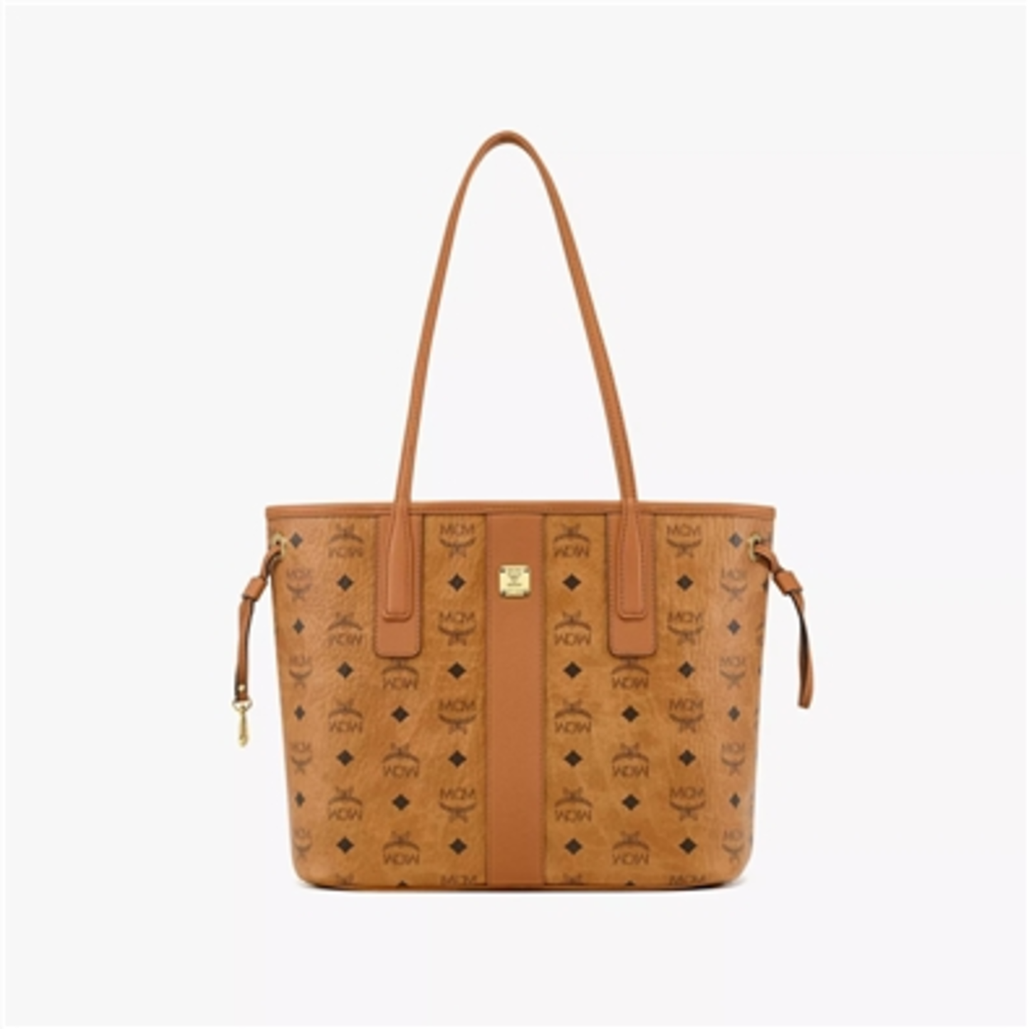 REVERSIBLE LIZ SHOPPER IN VISETOS, COGNAC, SMALL