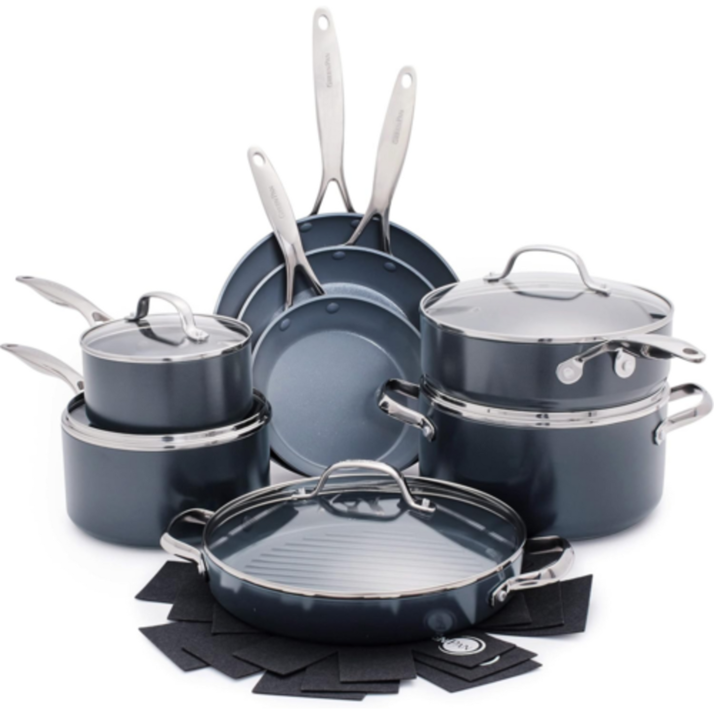 GREENPAN VALENCIA PRO CERAMIC NON-STICK 11-PIECE COOKWARE SET