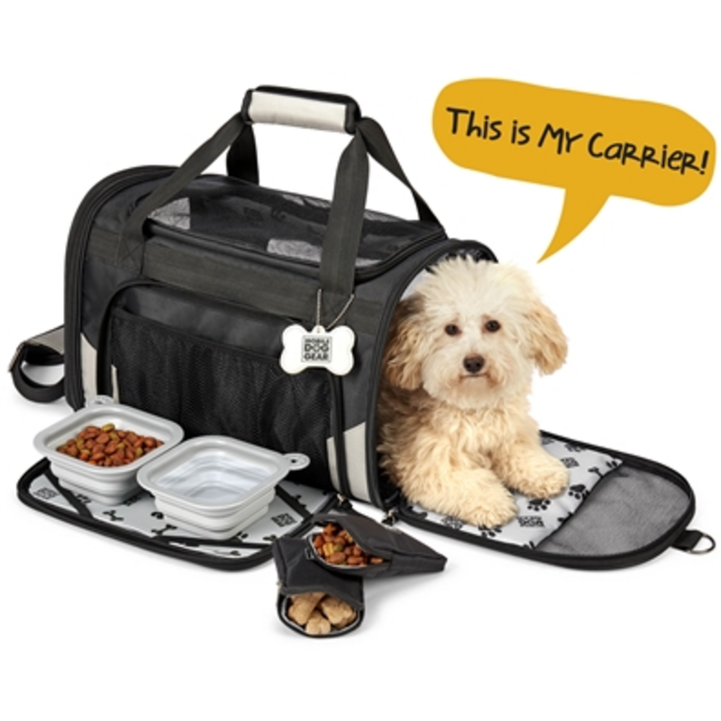 MDG PET CARRIER PLUS, BLACK, SMALL