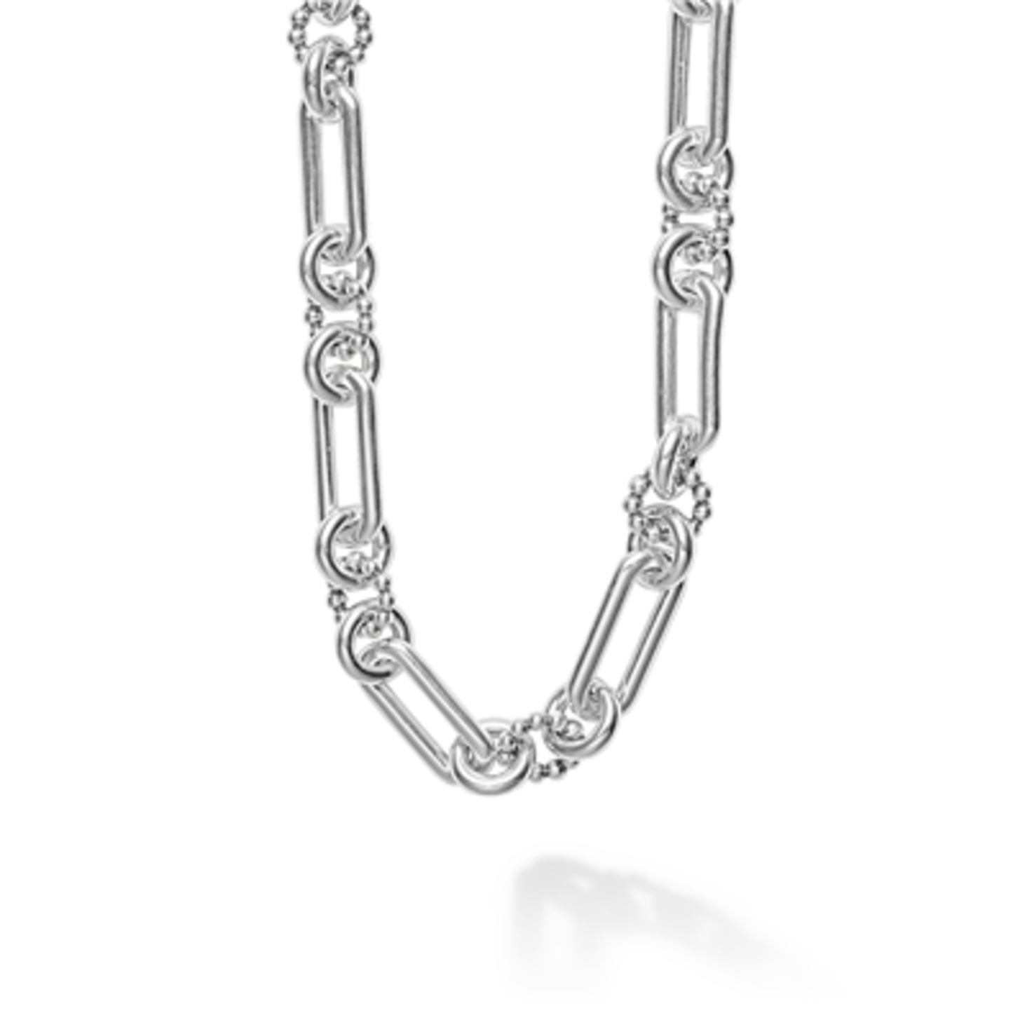 SILVER LINK NECKLACE, 18"