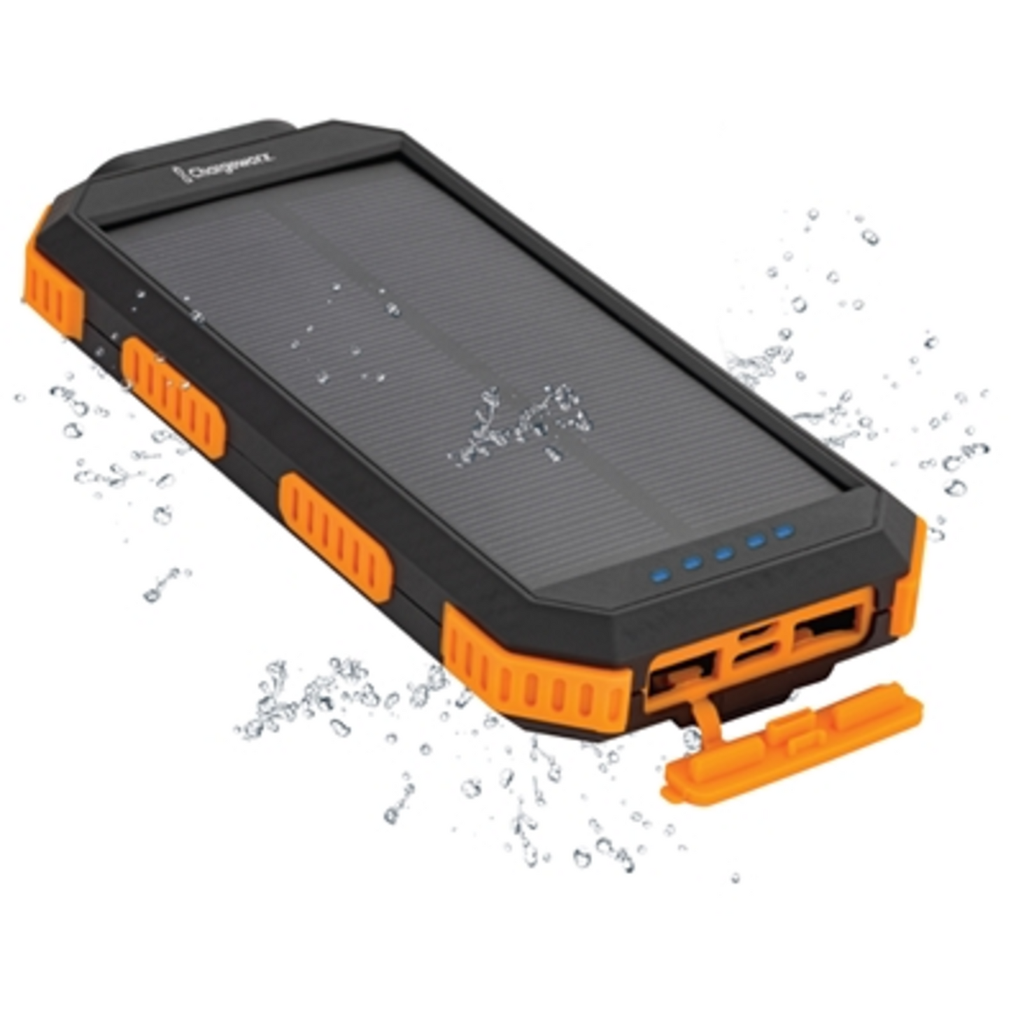 SOLAR POWER BANK W/ WIRELESS CHARGING, BLACK