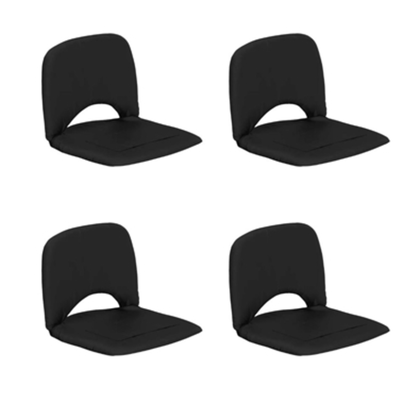 4 PACK BLEACHER POD STADIUM SEAT SET, BLACK, 4 PIECES