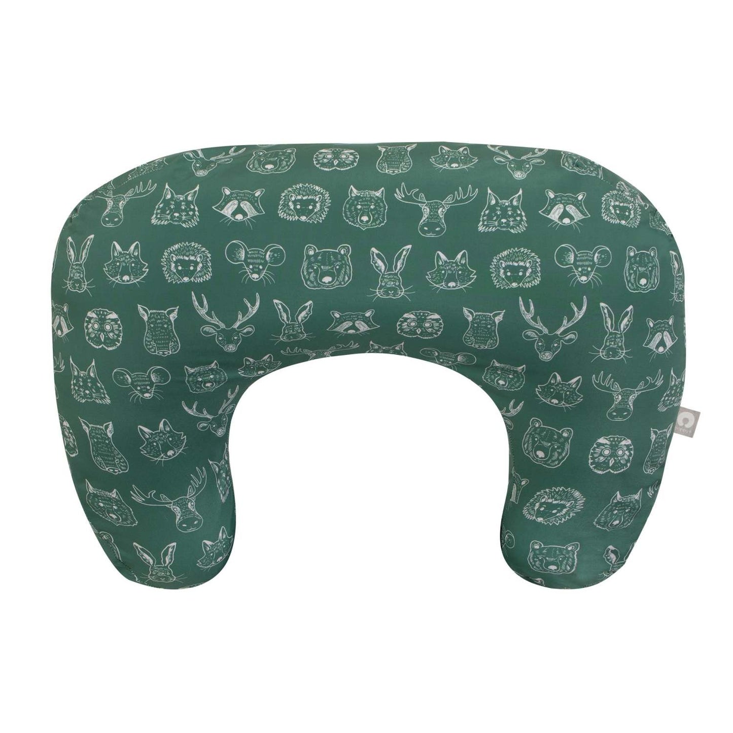 BOPPY NEW NURSING PILLOW GREEN FOREST ANIMAL SKETCHES
