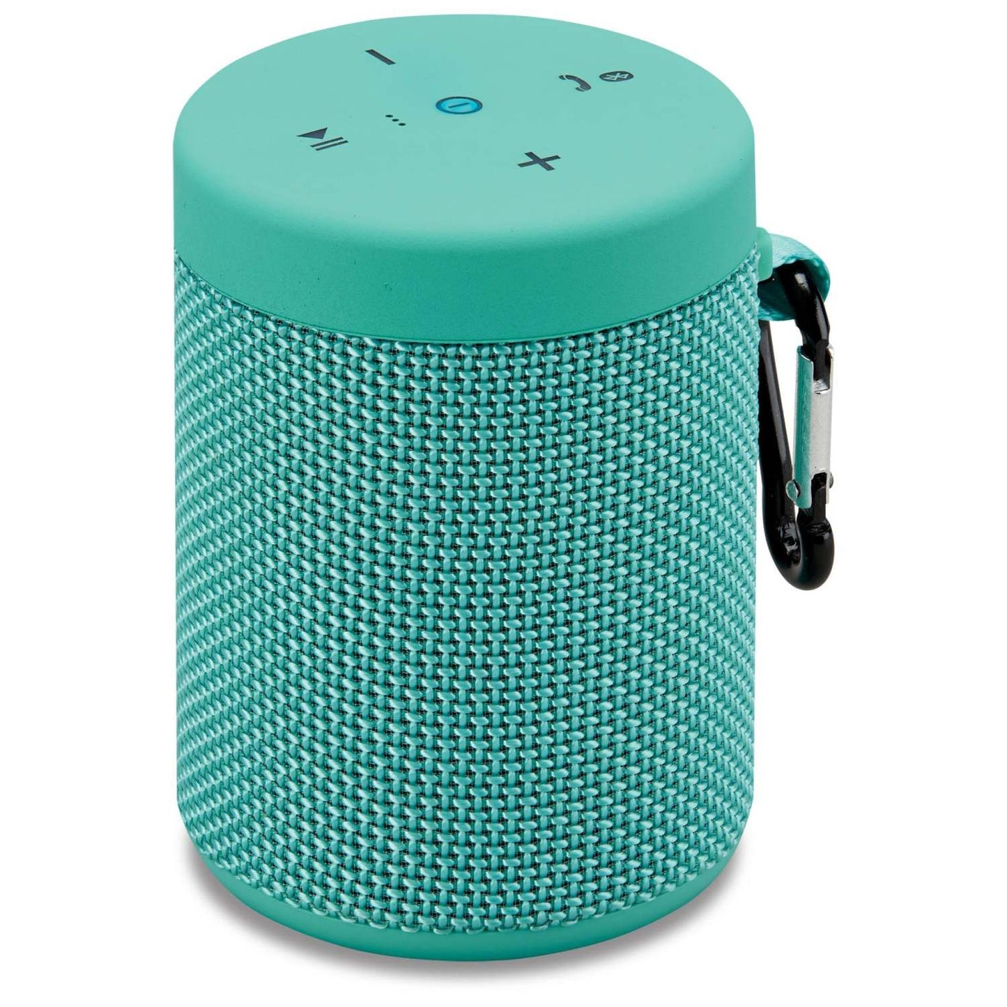 WATERPROOF FABRIC PORTABLE SPEAKER W/ SPEAKERPHONE TURQUOISE