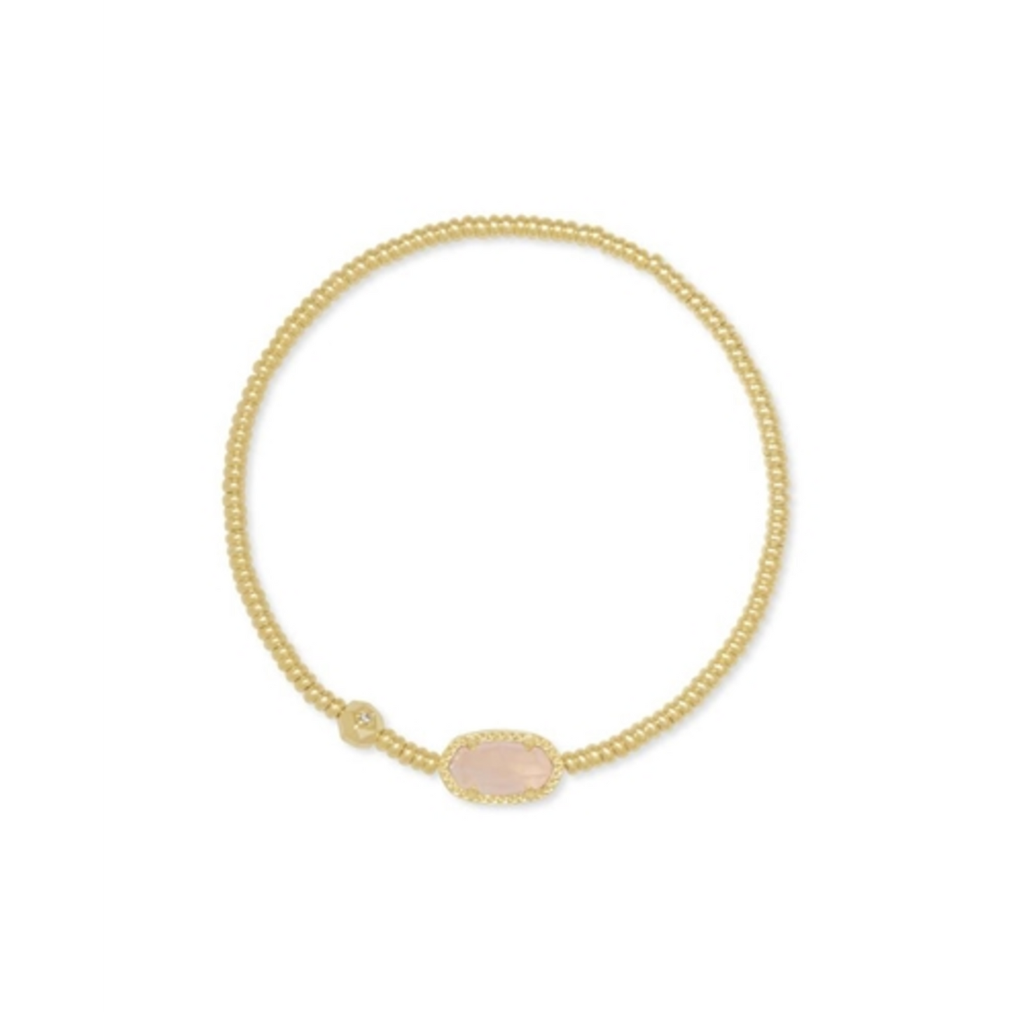 GRAYSON STRETCH BRACELET, GOLD ROSE QUARTZ