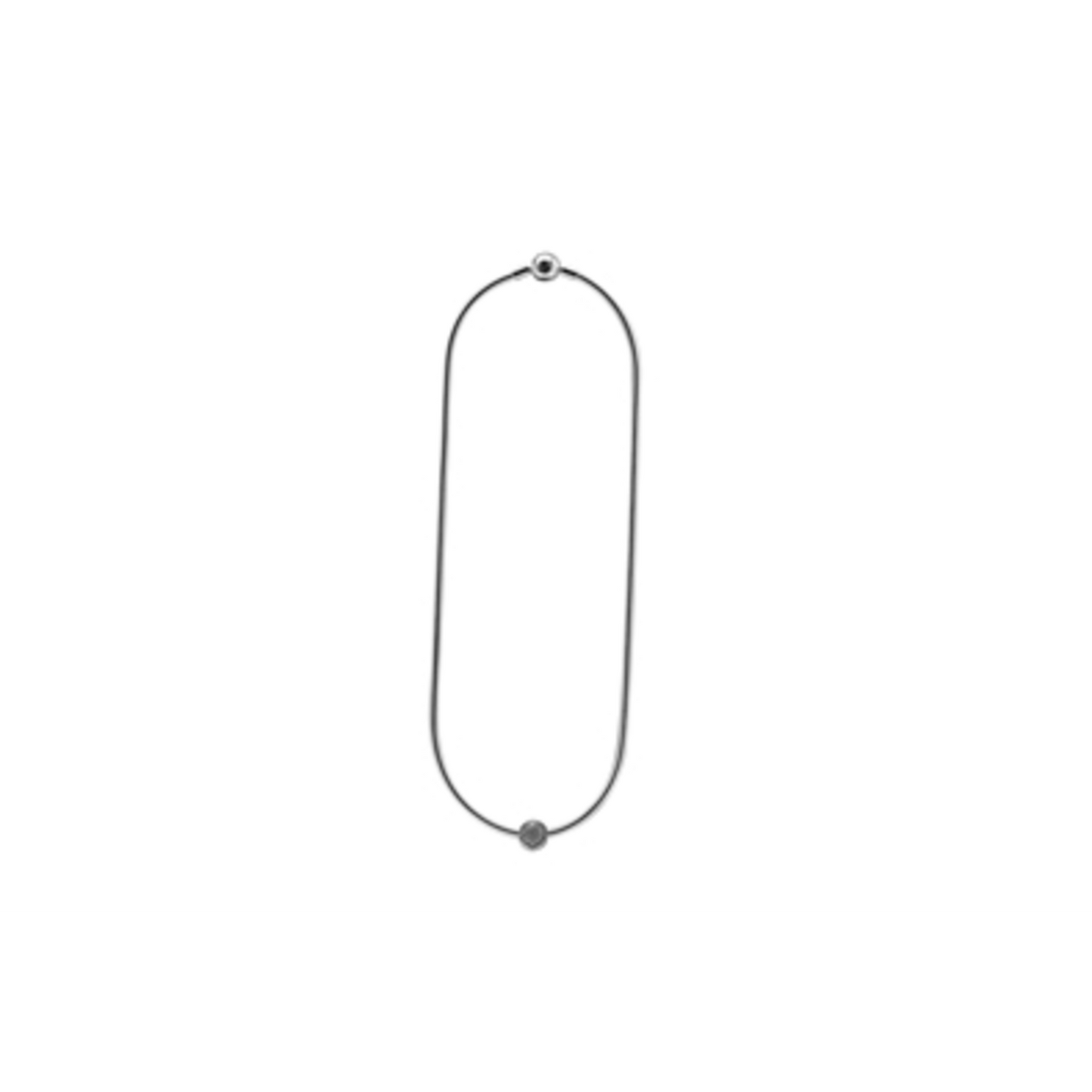 LOVE AND HUGS NECKLACE, STERLING SILVER CZ, 19.6"