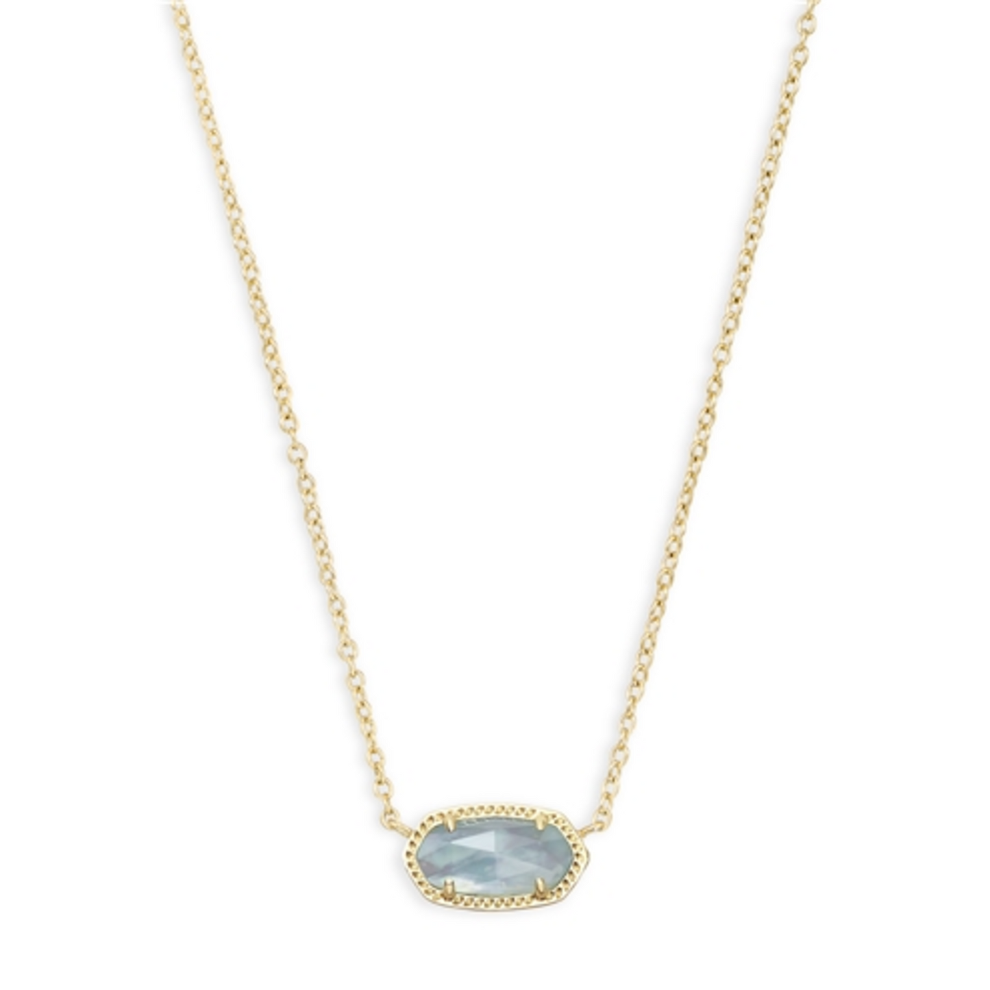 ELISA NECKLACE, GOLD/LIGHT BLUE ILLUSION