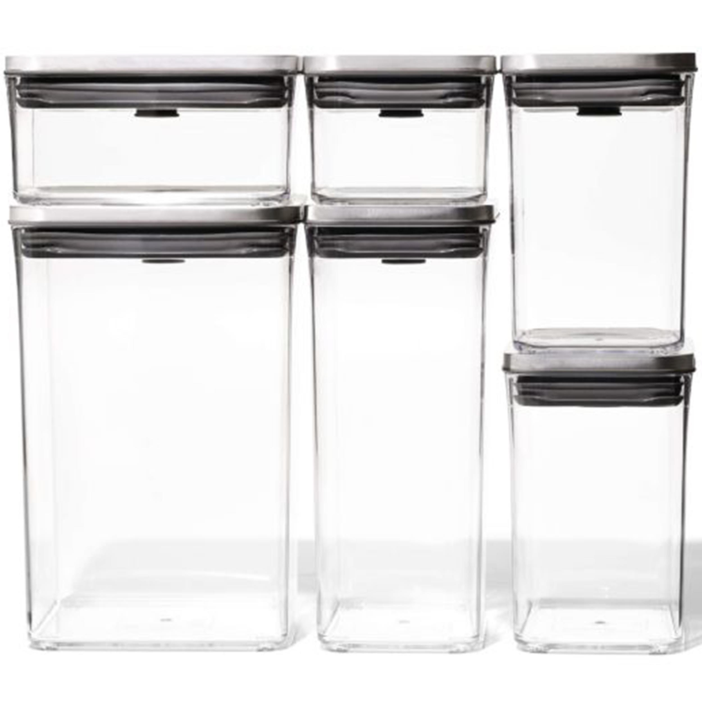 OXO STEEL 6 PIECE POP CONTAINER SET