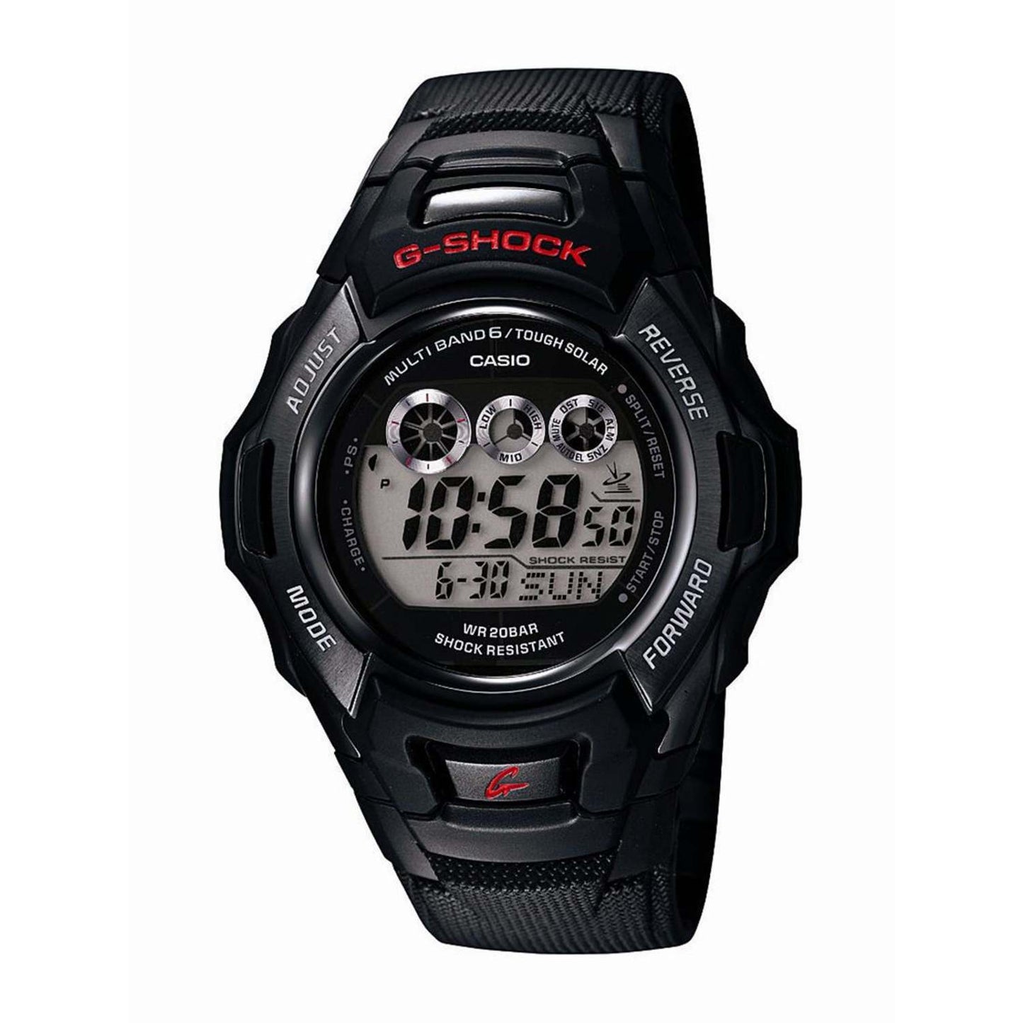 G-SHOCK ATOMIC DIGITAL SPORTS WATCH BLACK CASE