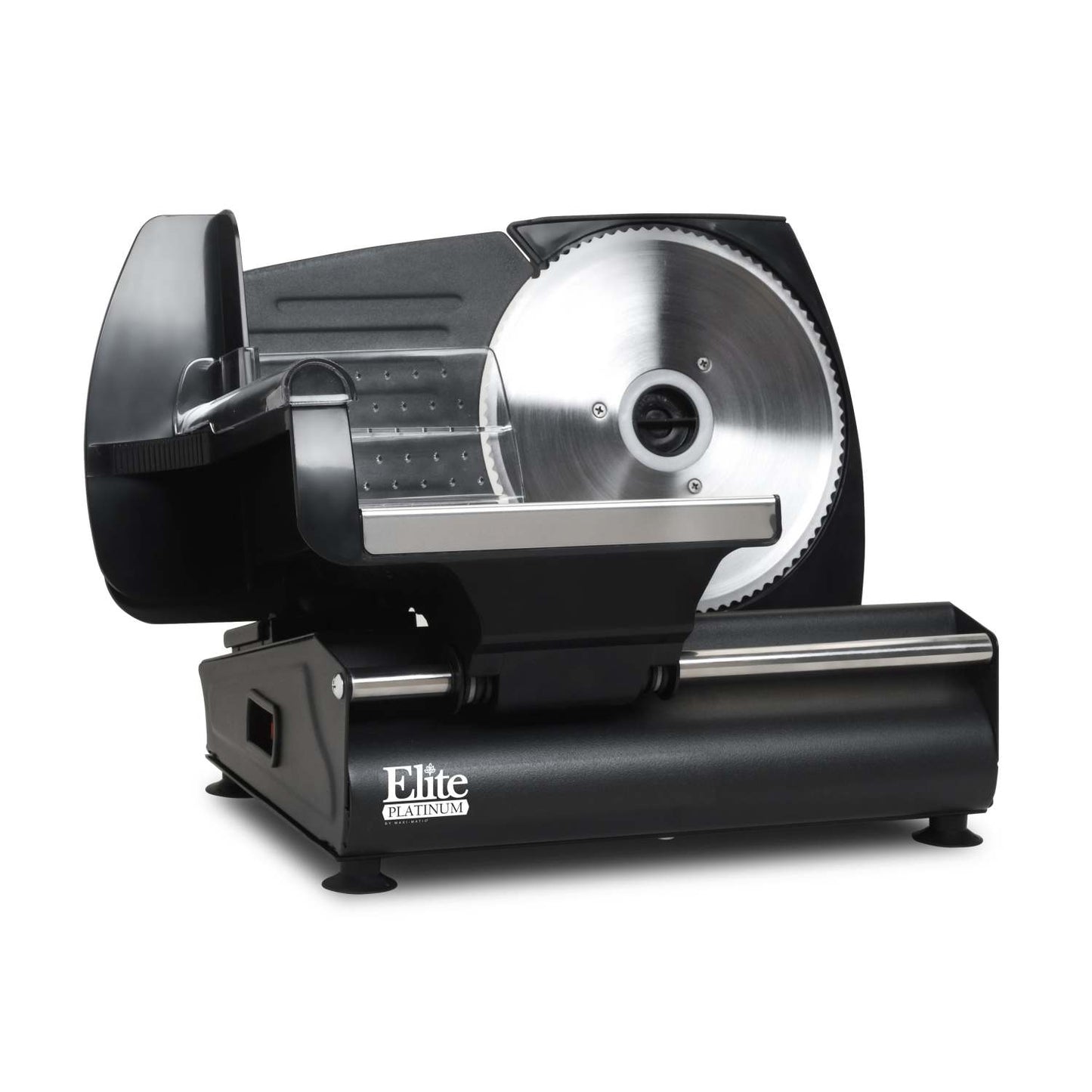 ULTIMATE PRECISION STAINLESS STEEL ELECTRIC FOOD SLICER BLK