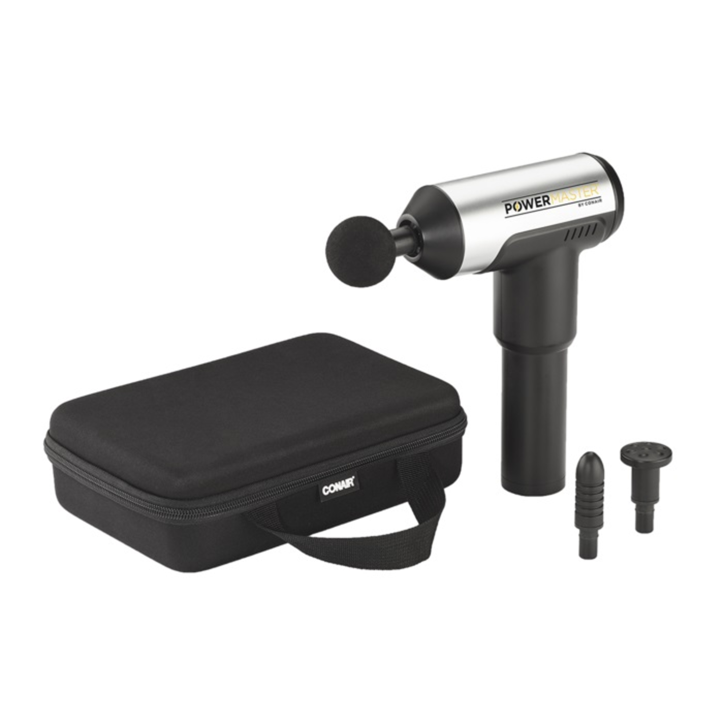 CONAIR POWERMASTER PERCUSSION MASSAGE GUN WITH 3 HEADS