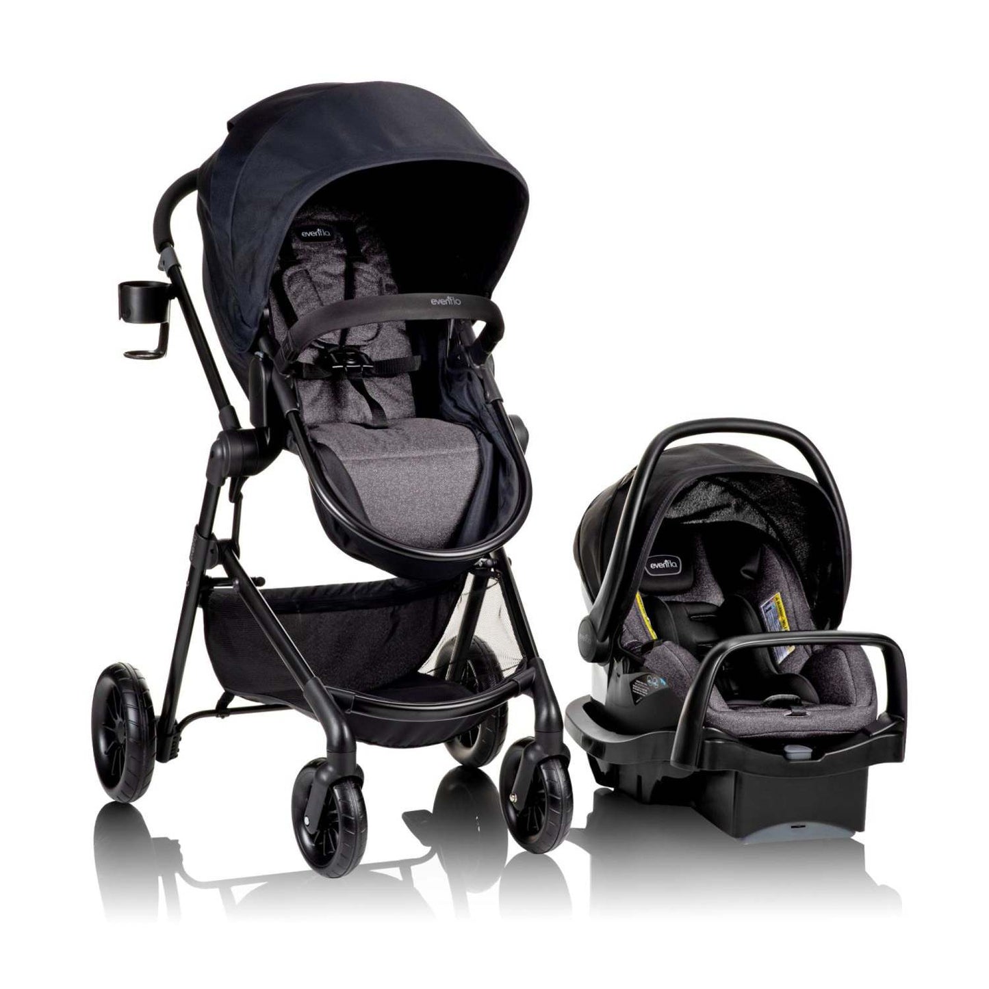 PIVOT MODULAR TRAVEL SYSTEM W/ LITEMAX INFANT CAR SEAT CASUAL GRAY
