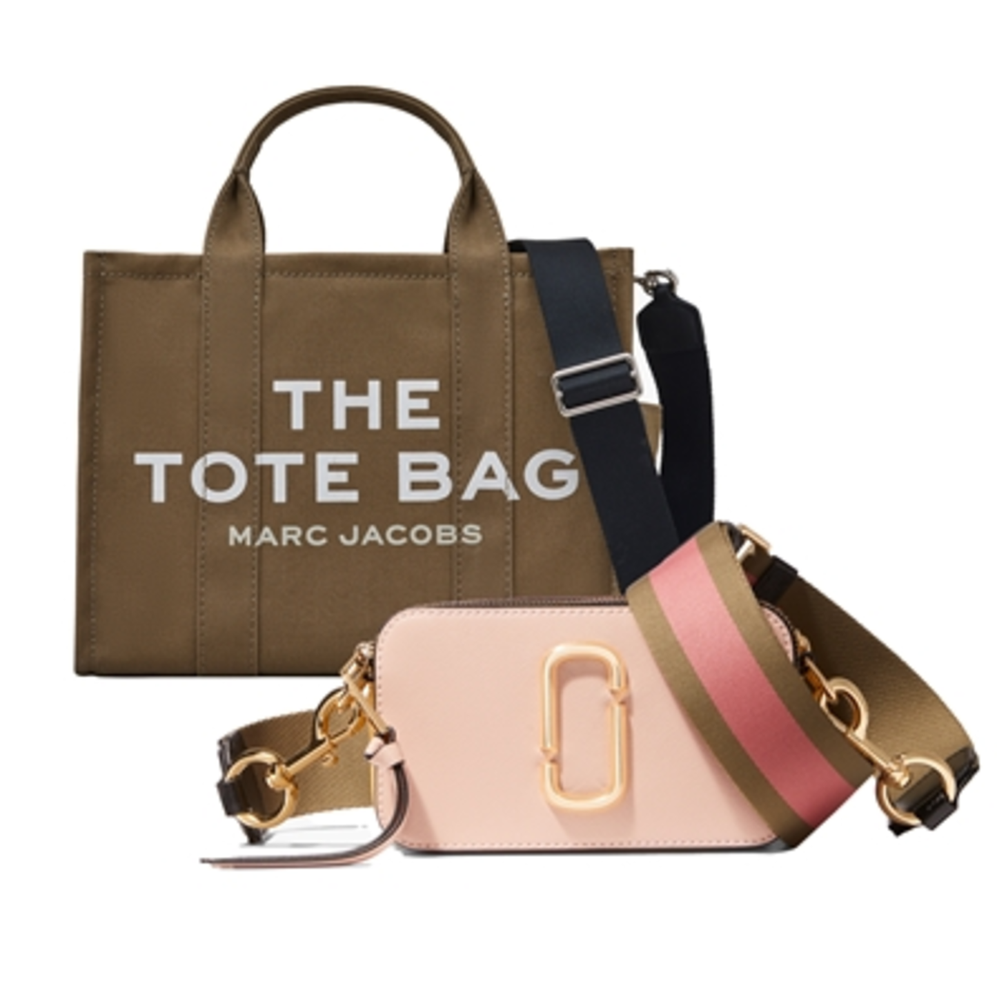 MEDIUM TRAVELER TOTE/SNAPSHOT DUO, SLATE GREEN/ROSE MULTI