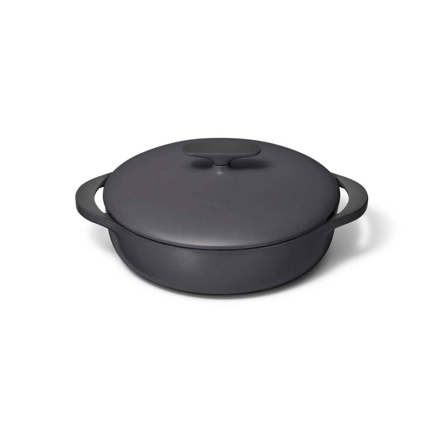 3.5QT ENAMELED CAST IRON BRAISER W/ DOMED LID CHARCOAL