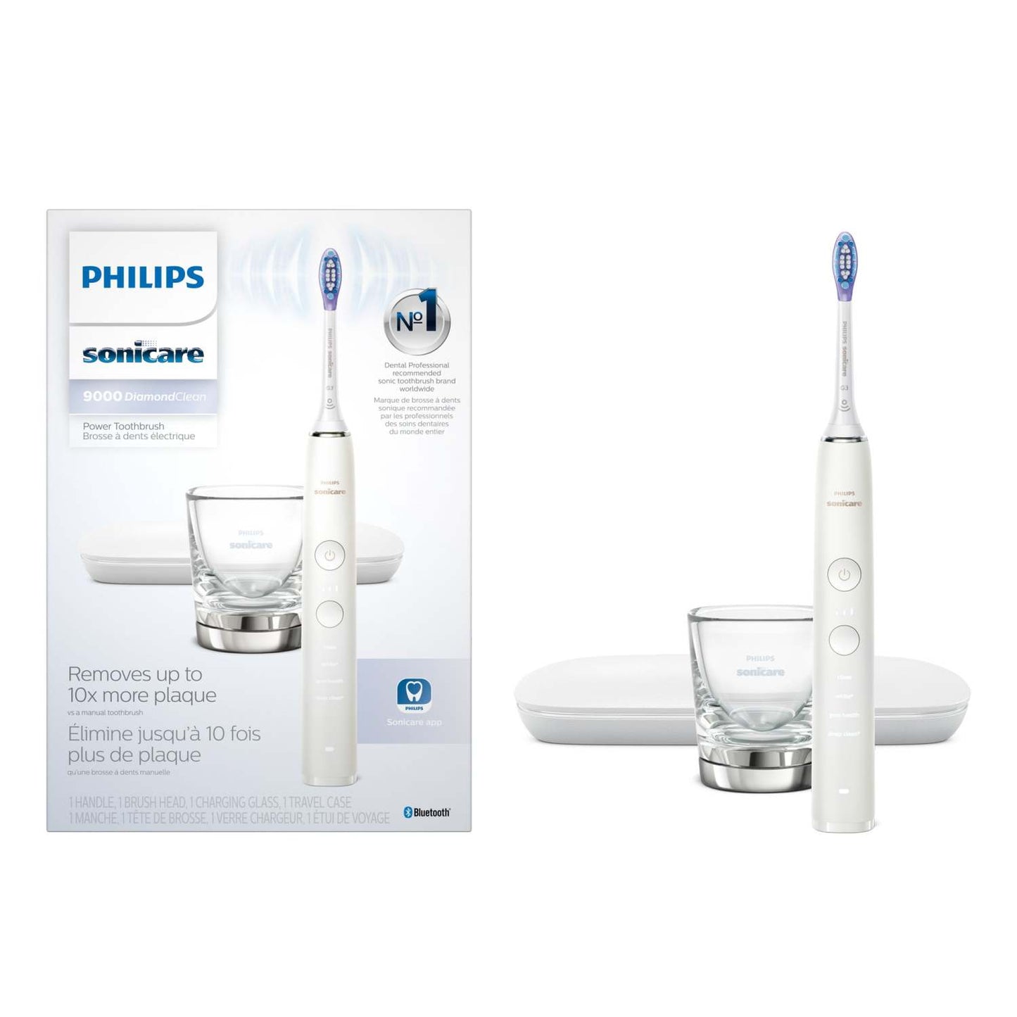 DIAMONDCLEAN 9000 CONNECTED RECHARGEABLE TOOTHBRUSH WHITE