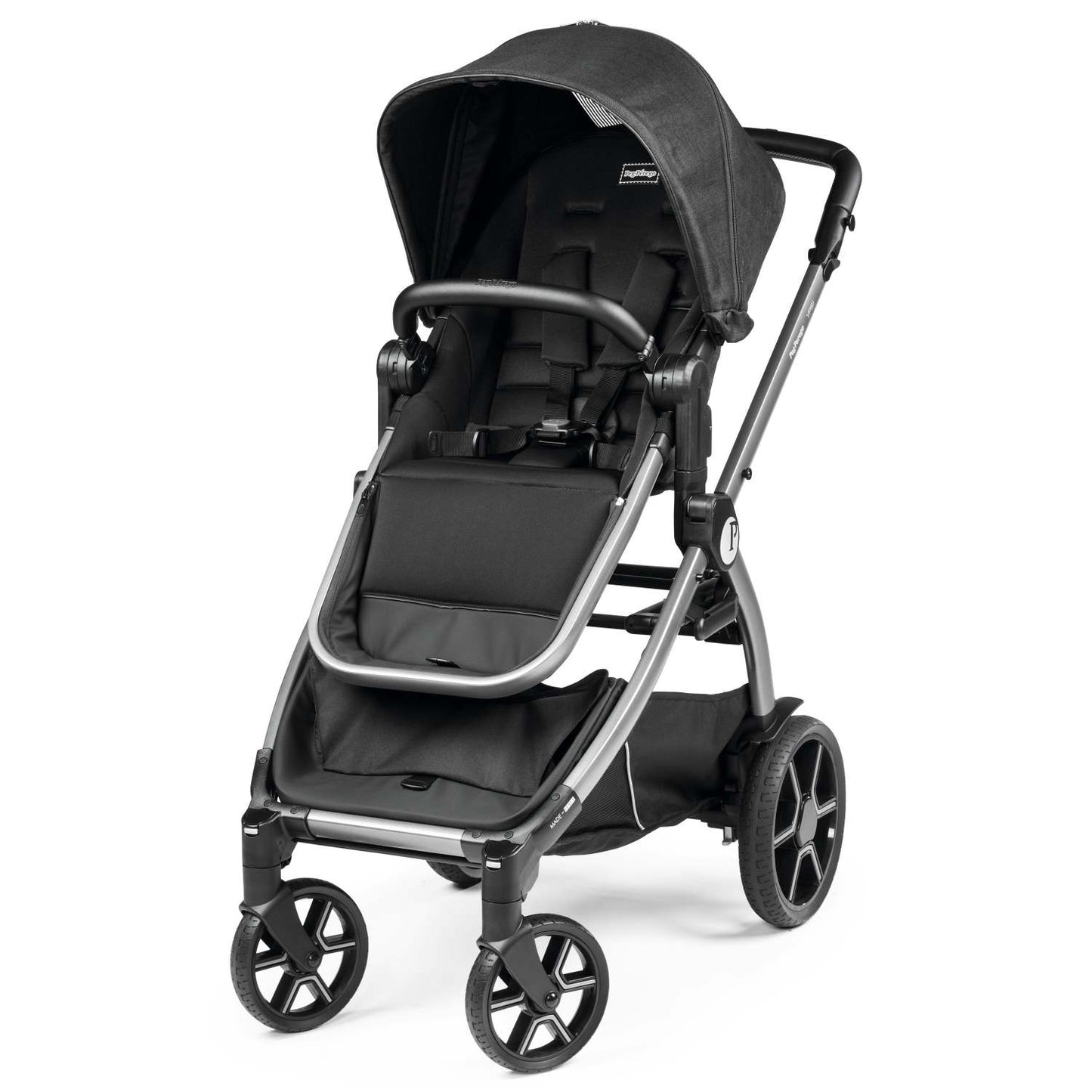 YPSI SINGLE TO DOUBLE STROLLER W/ REVERSIBLE SEAT TRUE BLACK