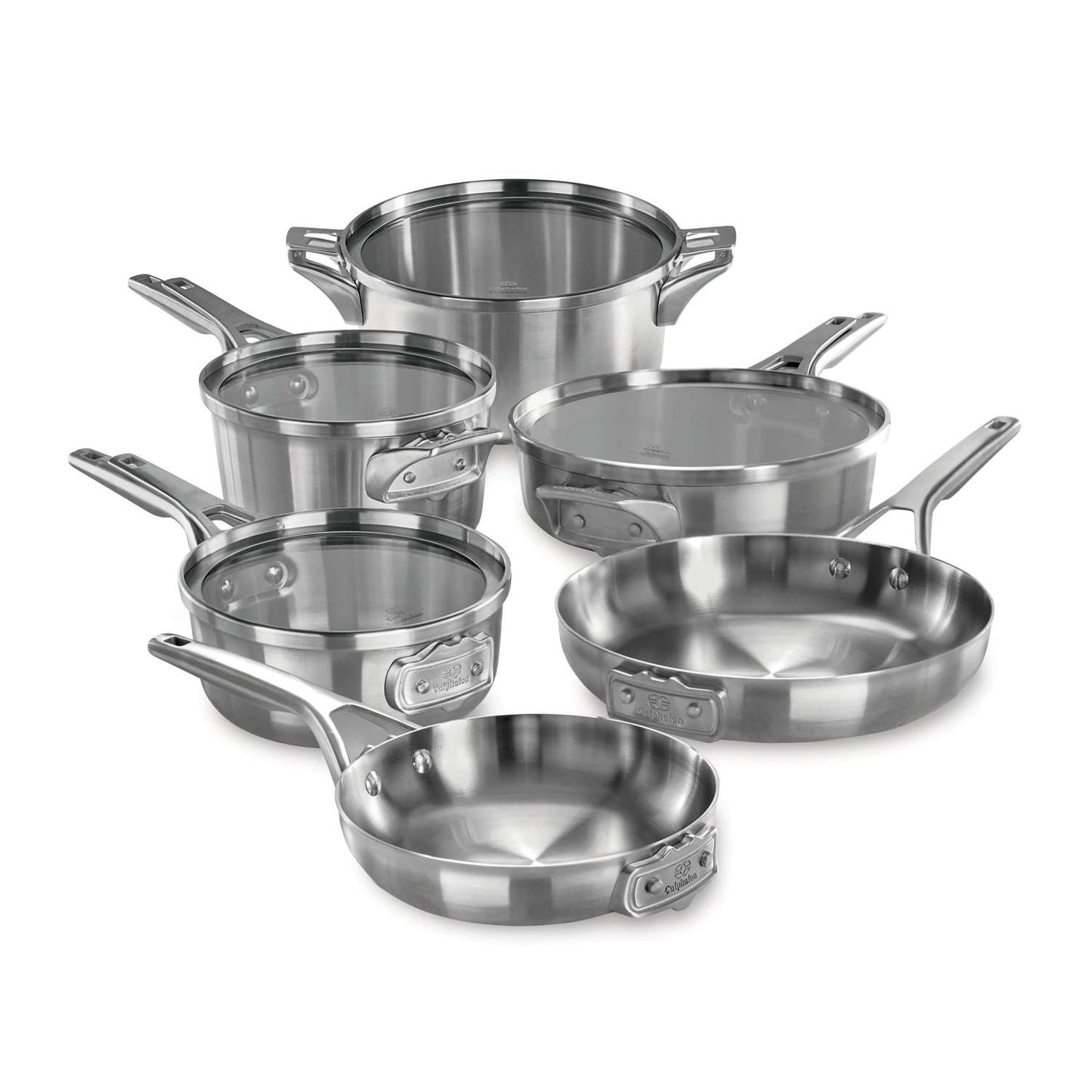 PREMIER SPACE SAVING 10PC STAINLESS STEEL COOKWARE