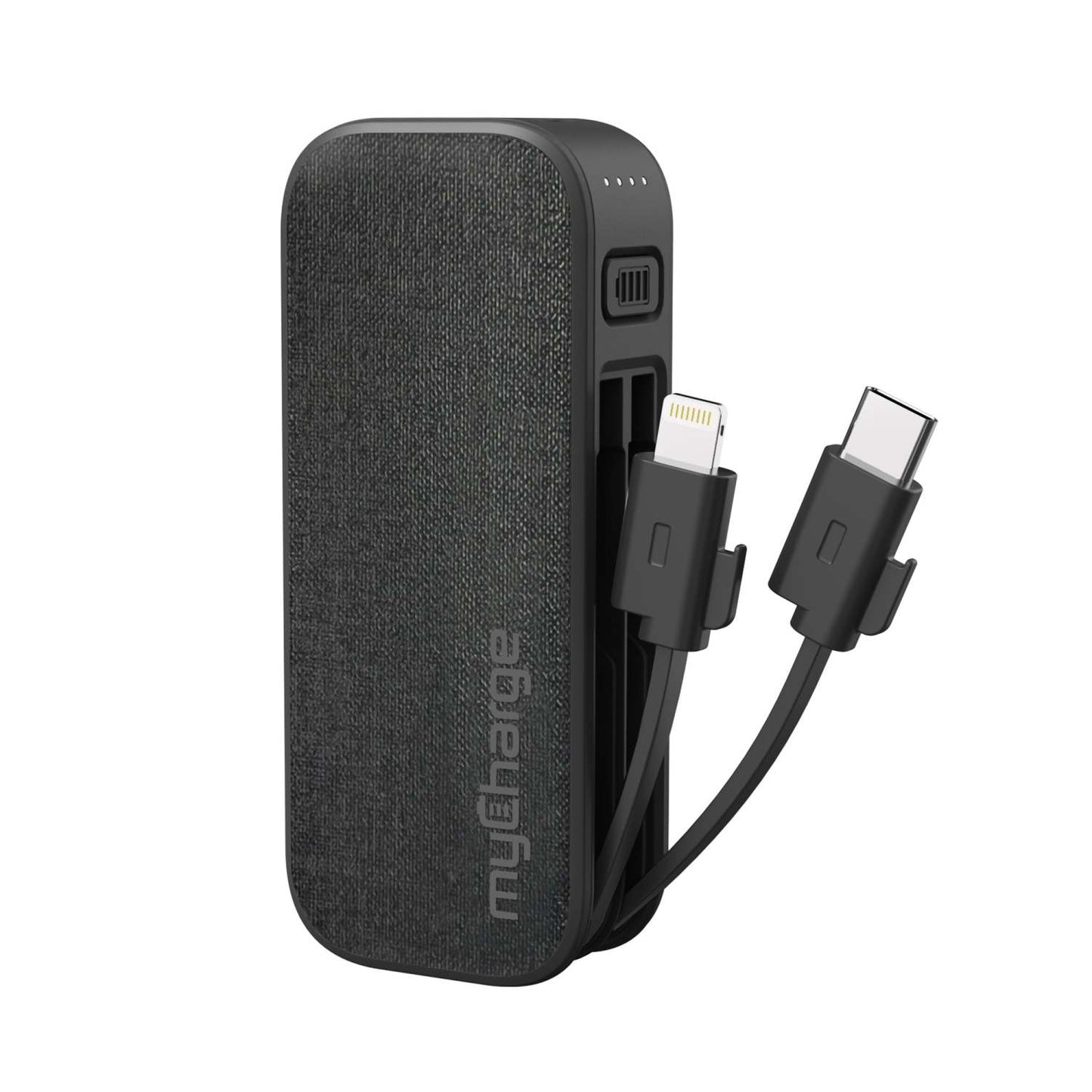 POWERHUB MINI 3K PORTABLE CHARGER W/ BUILT-IN USB-C & LIGHTNING CABLES