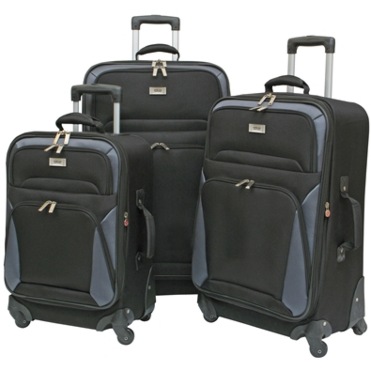 BRENTWOOD LUGGAGE SET, BLACK, 3-PC