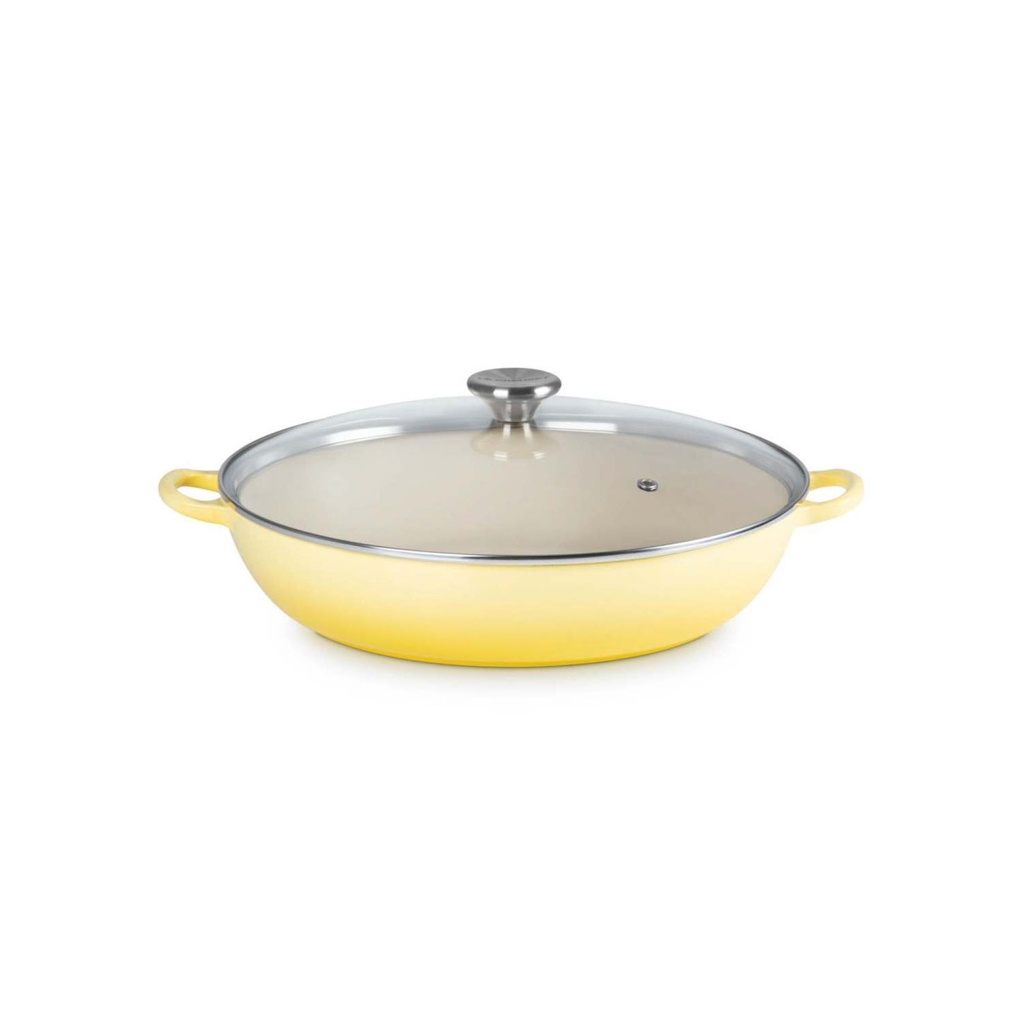 5QT TRADITIONAL CAST IRON BRAISER W/ GLASS LID SOLEIL