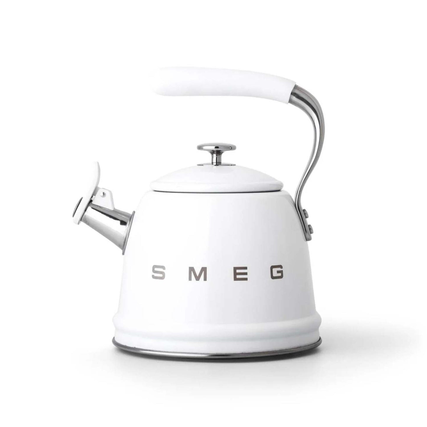 STAINLESS STEEL WHISTLING STOVETOP KETTLE WHITE