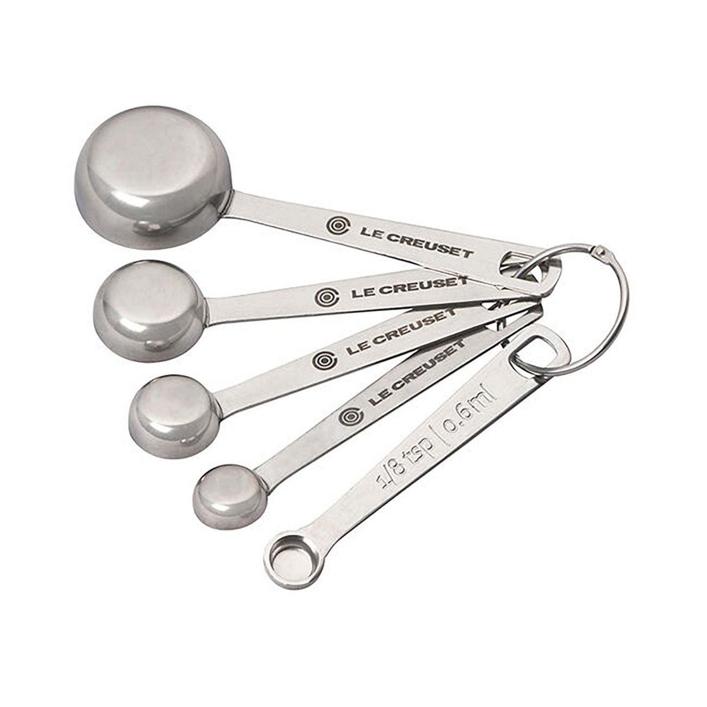 5PC STAINLESS STEEL MEASURING SPOON SET