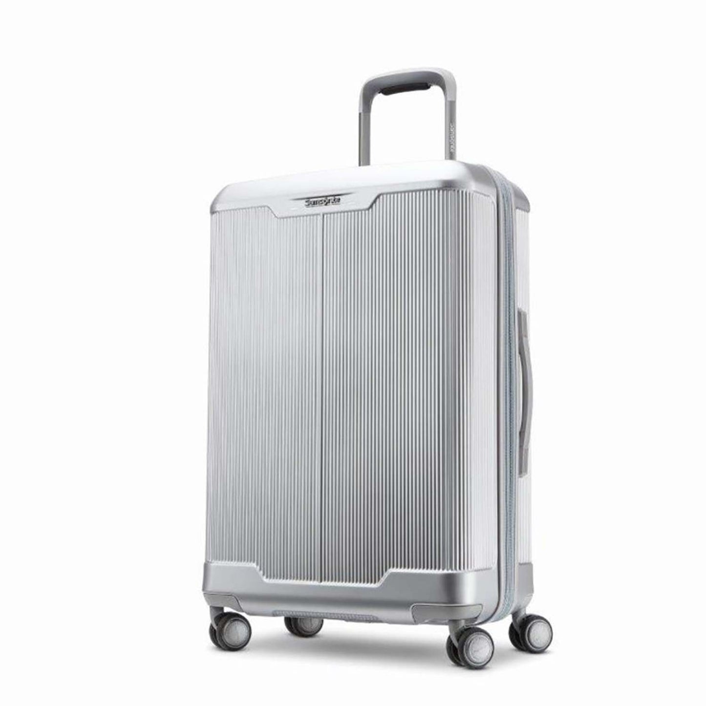 SILHOUETTE 17 MEDIUM HARDSIDE EXPANDABLE SPINNER ALUMINUM SILVER