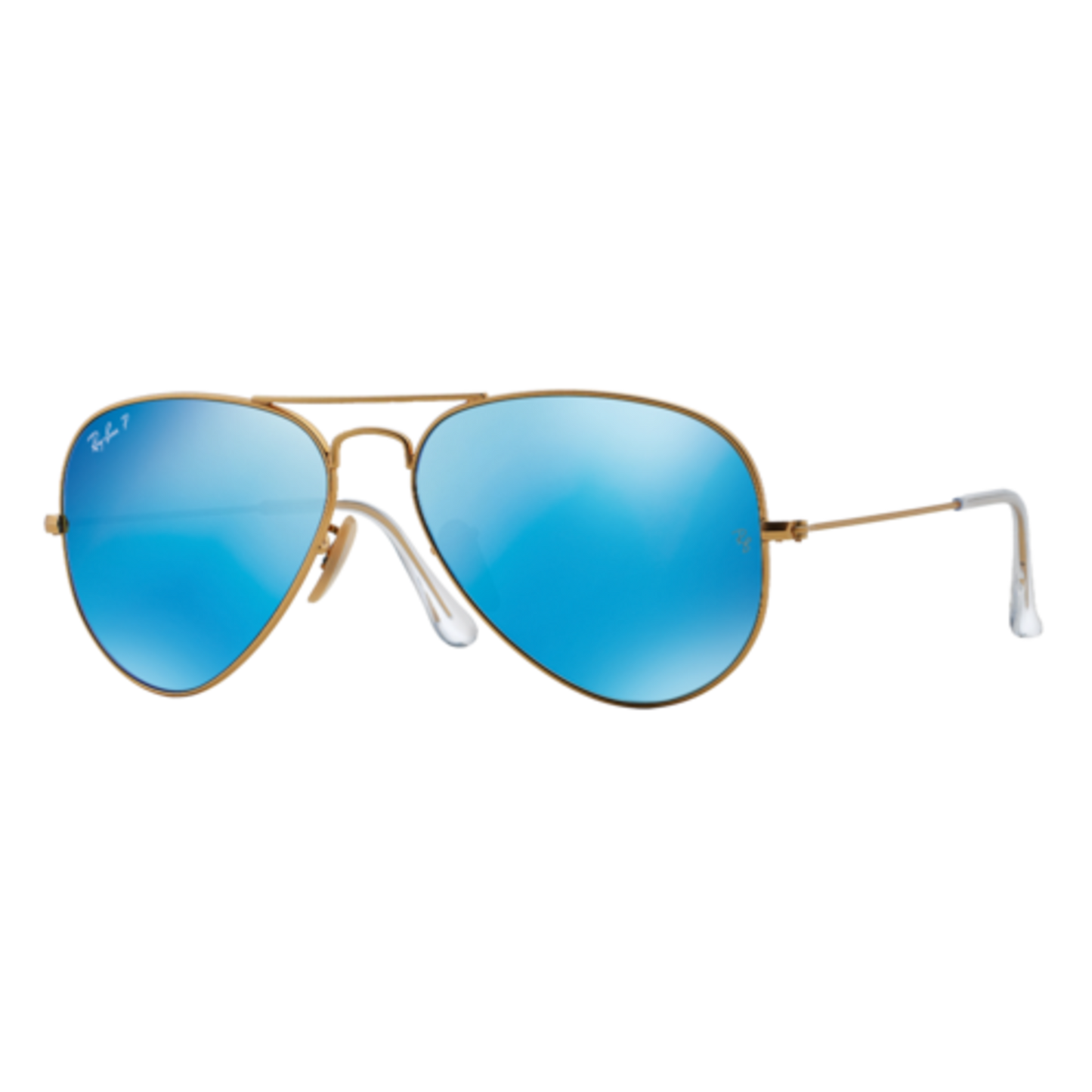 RAY-BAN POLARIZED AVIATOR FLASH LENS SUNGLASSES