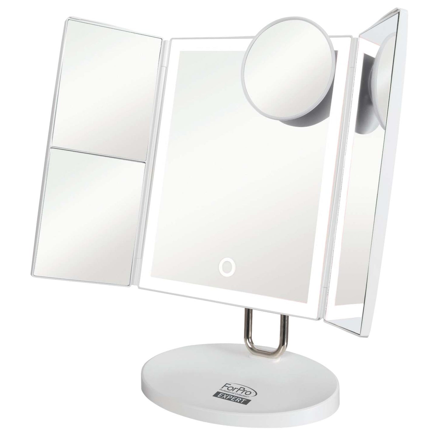 EXPERT RECHARGEABLE LED TRI-PANEL MAKEUP MIRROR