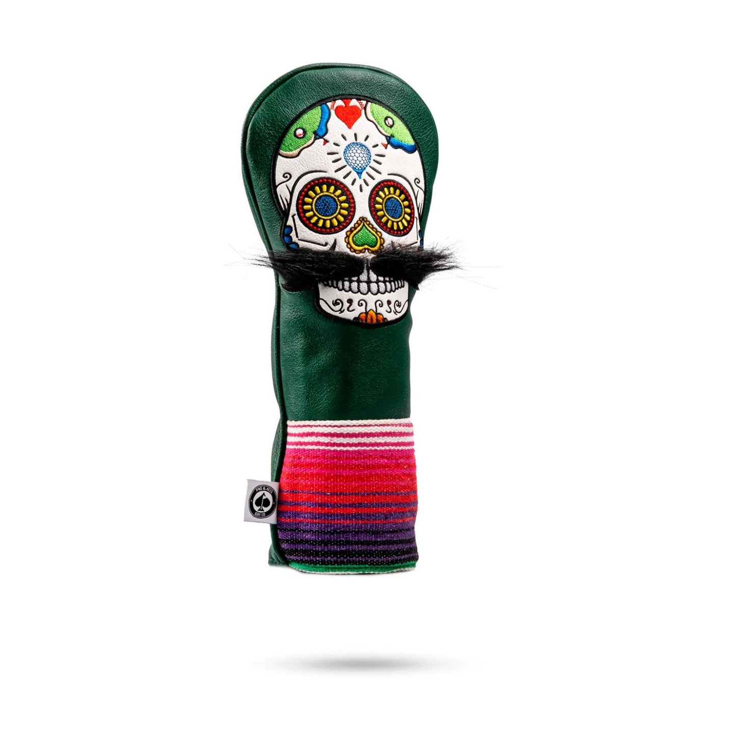 MUSTACHE SUGAR SKULL - FAIRWAY COVER GREEN