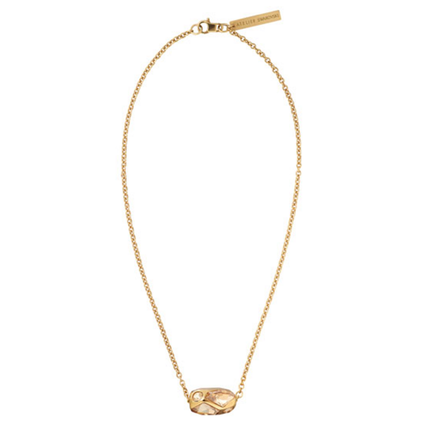 CRYSTAL BEAD SINGLE NECKLACE, GOLDEN SHA