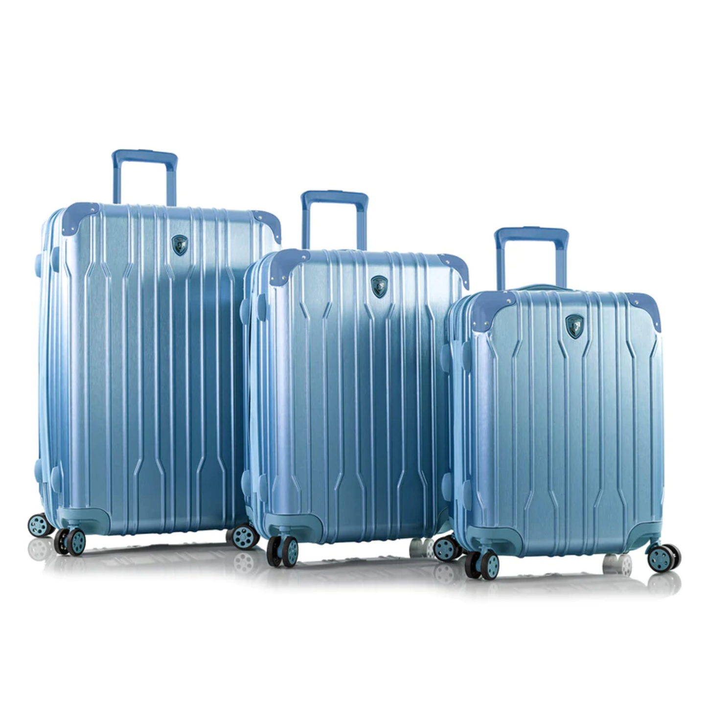 HEYS XTRAK PC COMPOSITE 3PC LUGGAGE SET - ICY BLUE