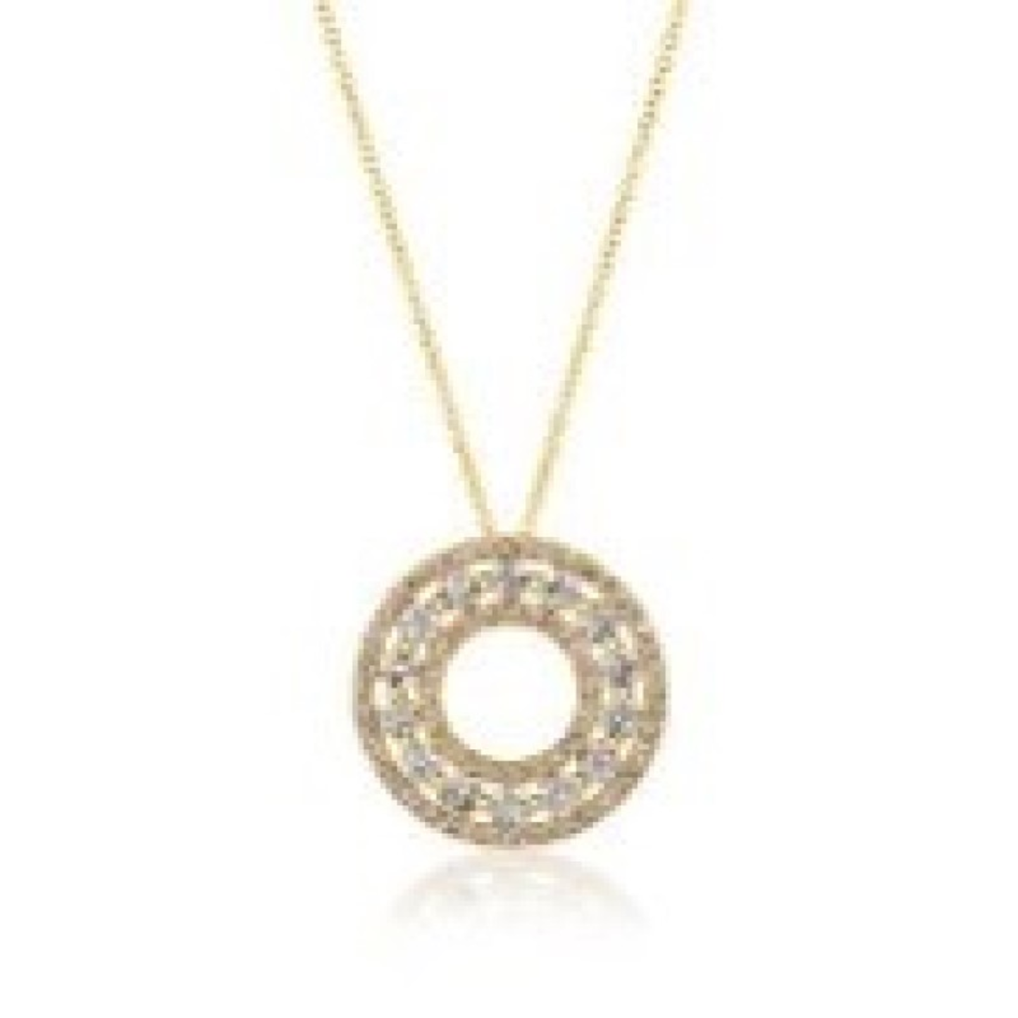 HONEY GOLD CIRLCE PENDANT NECKLACE