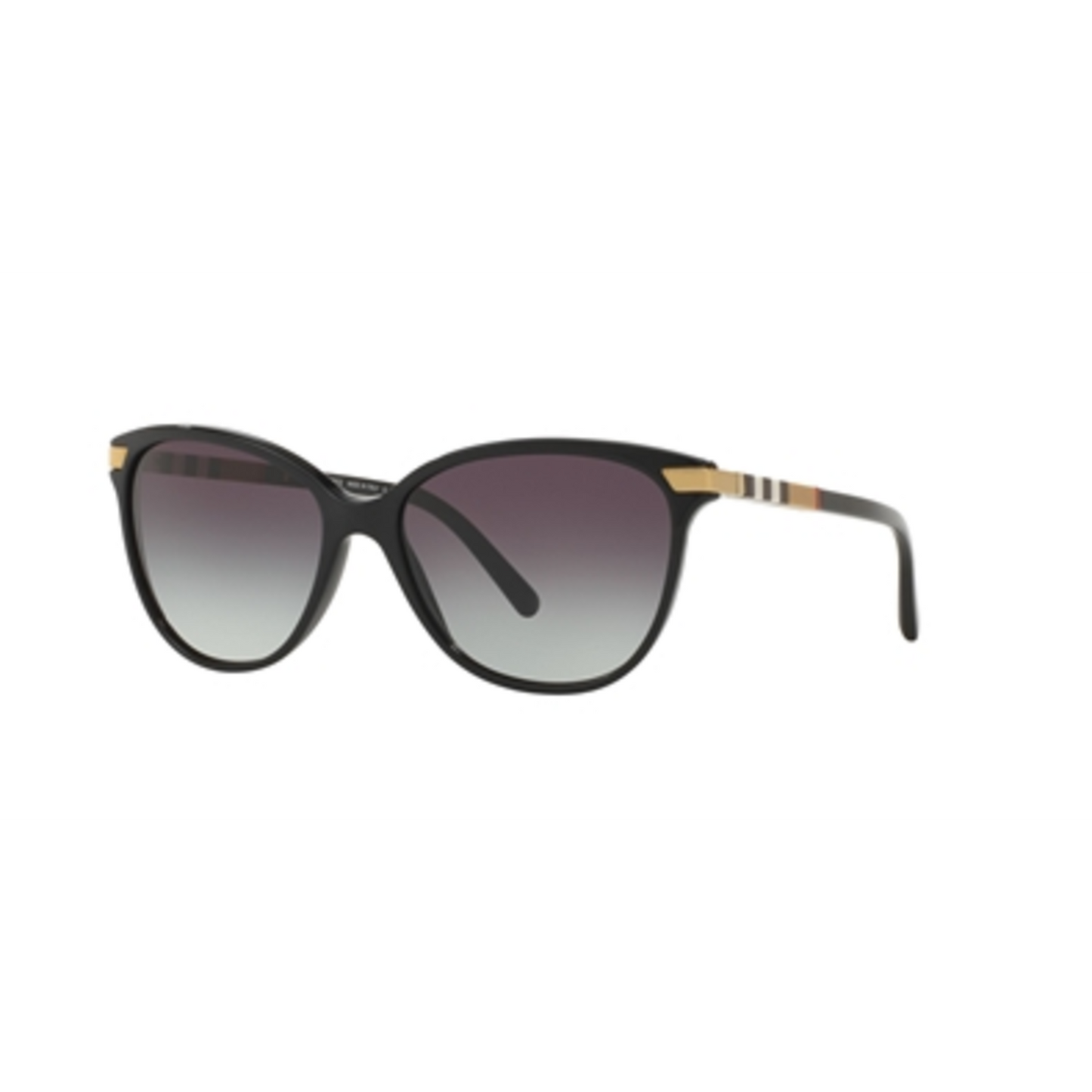 WOMEN'S CAT EYE NON-POLARIZED SUNGLASSES, BLACK FRAME/GREY LENS, 57