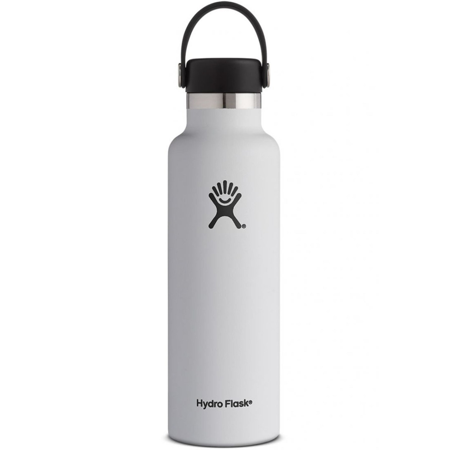 HYDRO FLASK 21 OZ. STANDARD MOUTH BOTTLE W/FLEX CAP - WHITE