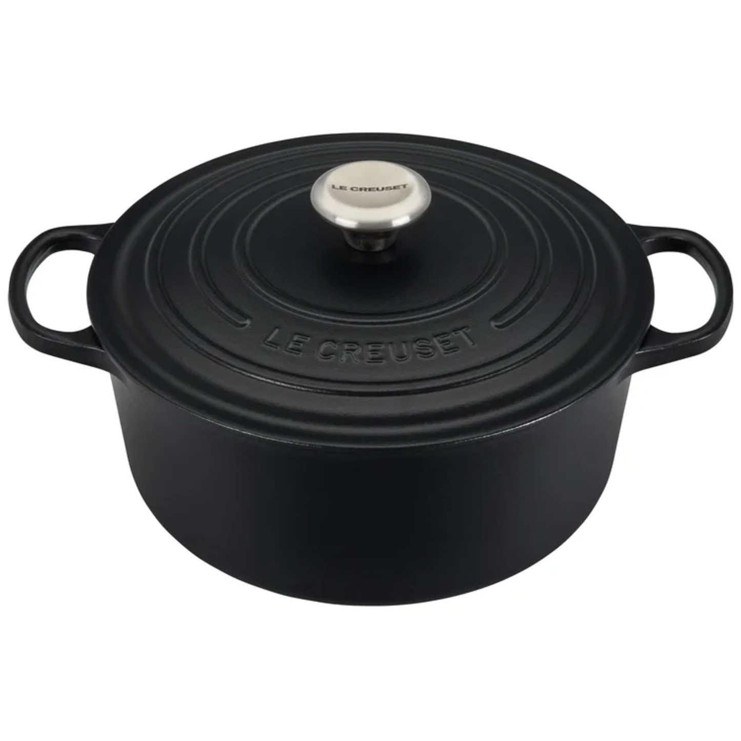 LE CREUSET SIGNATURE ROUND 5.5QT DUTCH OVEN - LICORICE