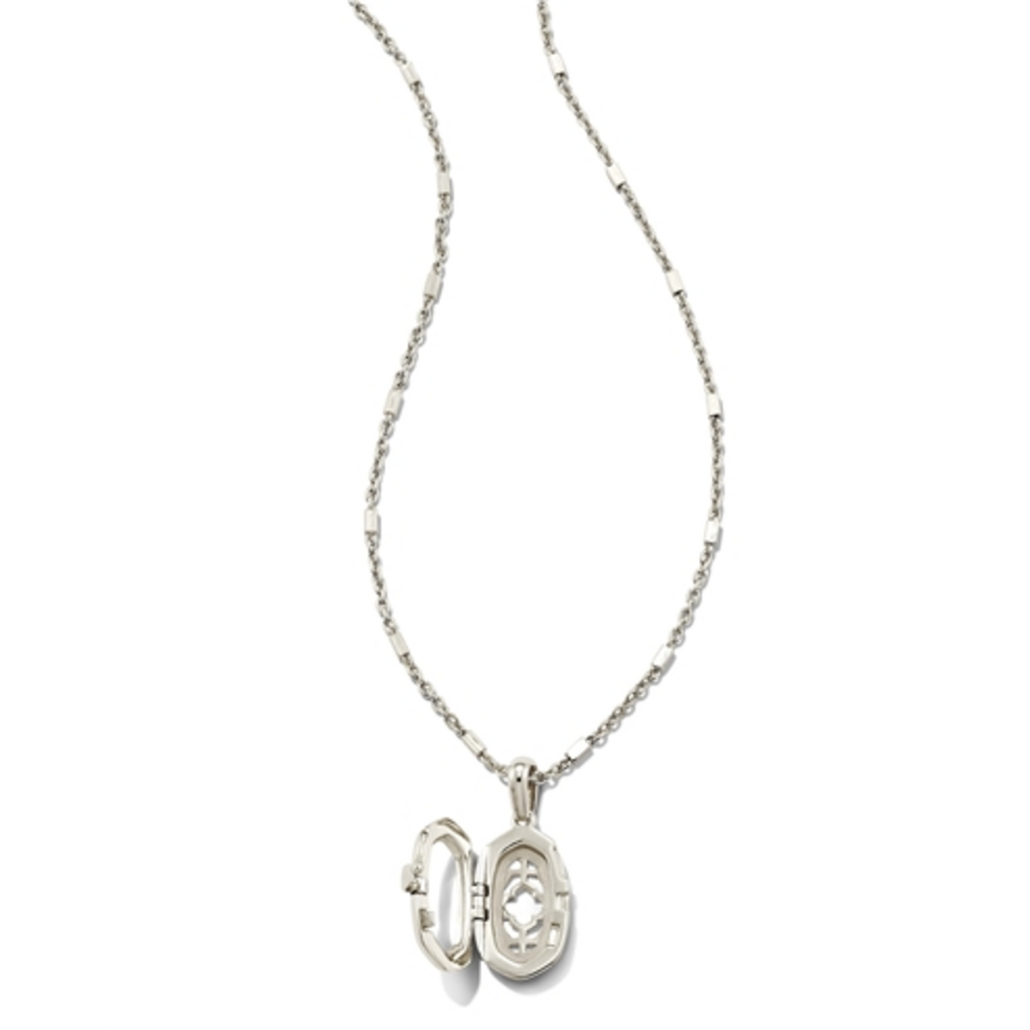 ELLIE LOCKET PENDANT RHODIUM COMPONENT, SILVER