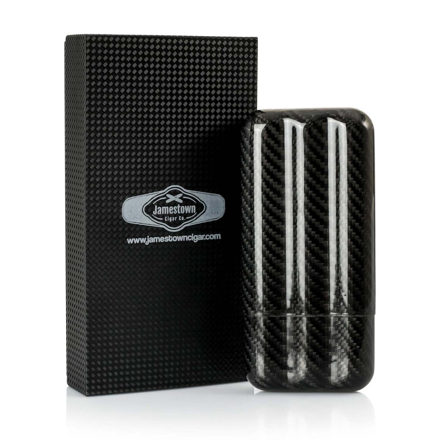 CARBON FIBER CIGAR CASE - 3 SLOT JAMESTOWN