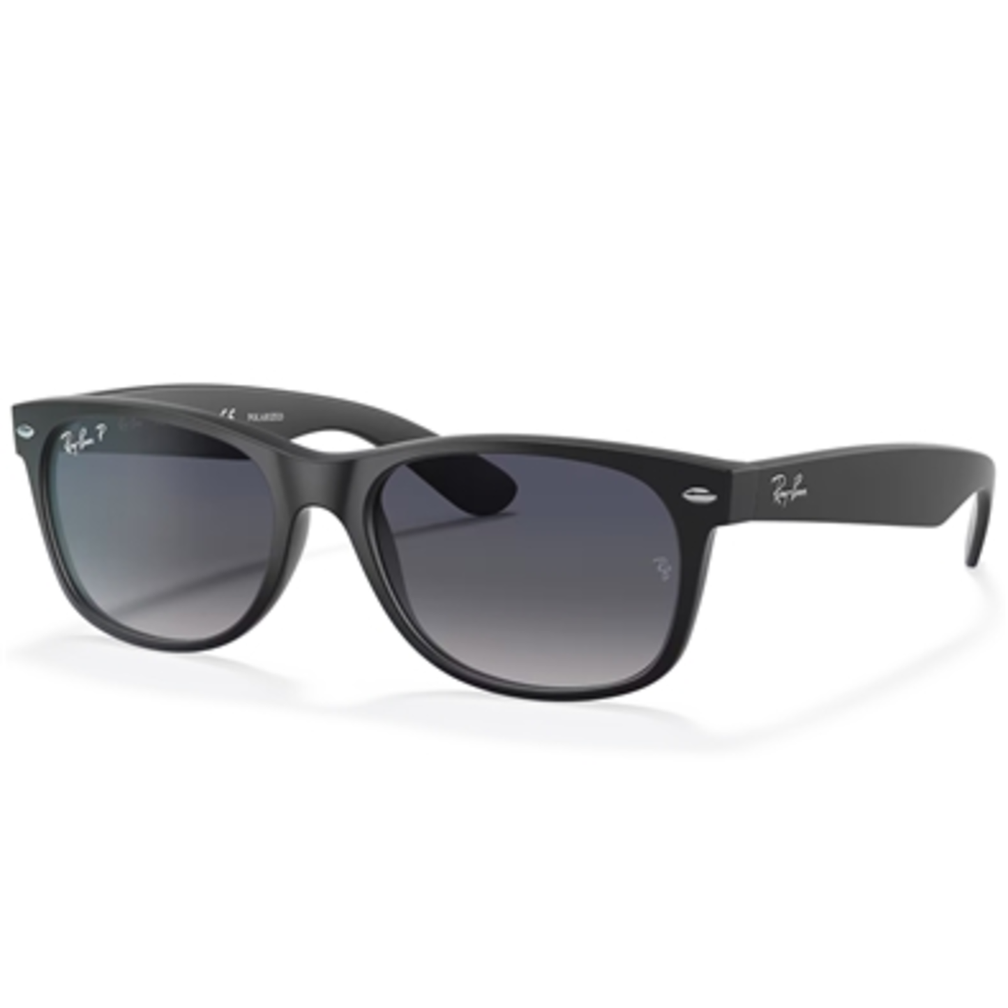 NEW WAYFARER UNISEX SUNGLASSES POLARIZED, BLACK, BLUE/GREY, 55