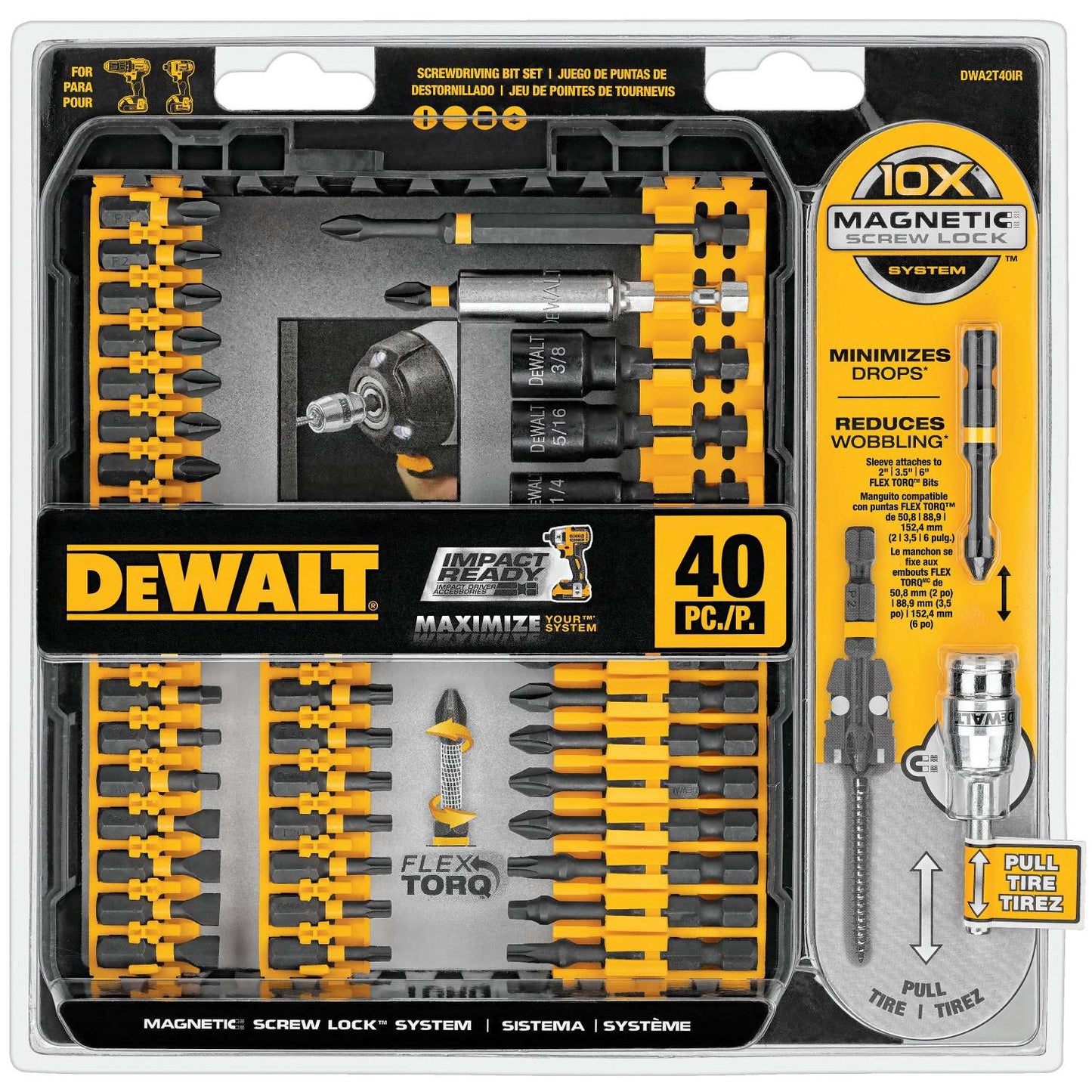 40PC IMPACT READY SCREWDRIVING BIT SET