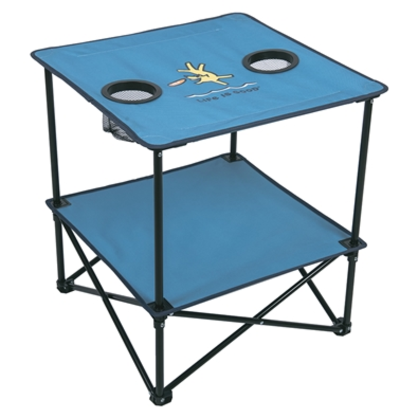 SQUARE COMPACT FOLDING TABLE, BLUE, 22"