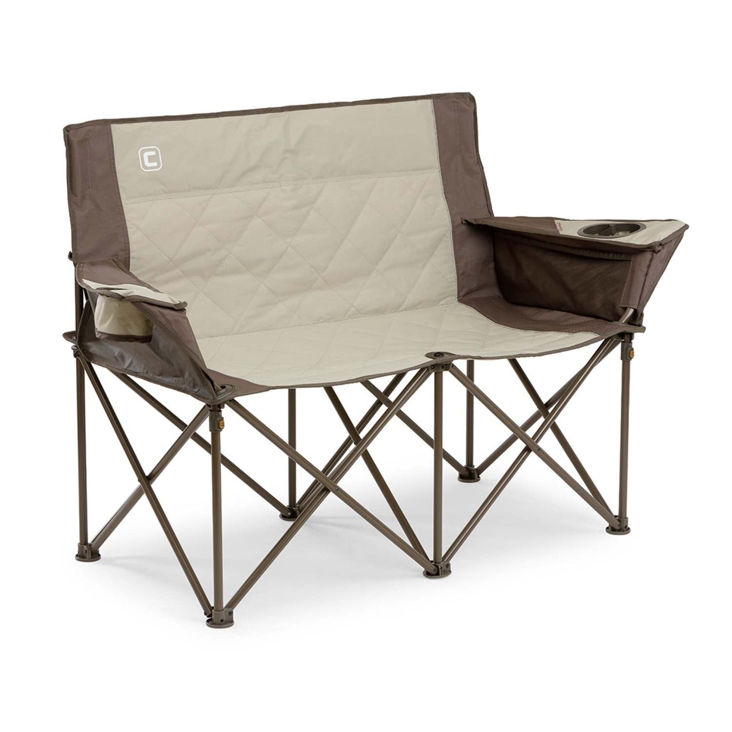 LOVESEAT DOUBLE OUTDOOR CAMP CHAIR MOCHA LATTE
