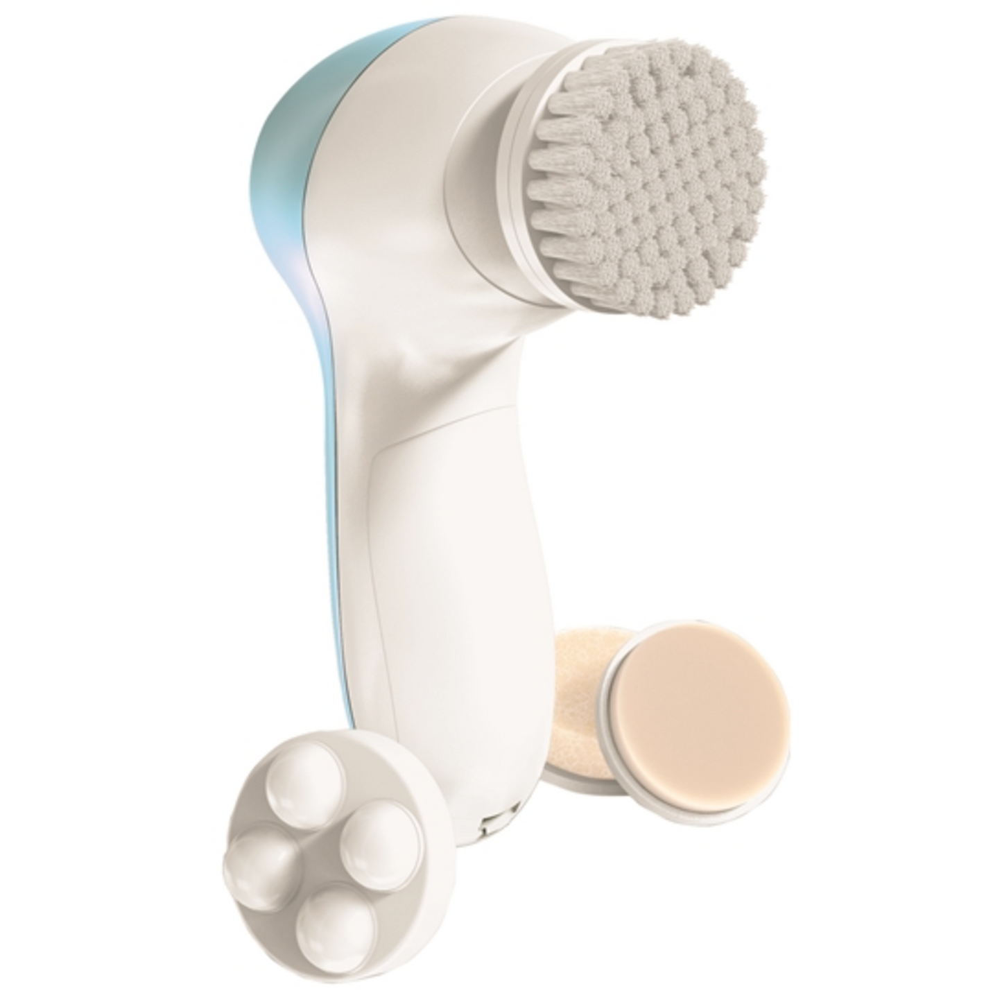 FACIAL CLEANSING SET W/ MASSAGER, BLUE, 6 PIECES