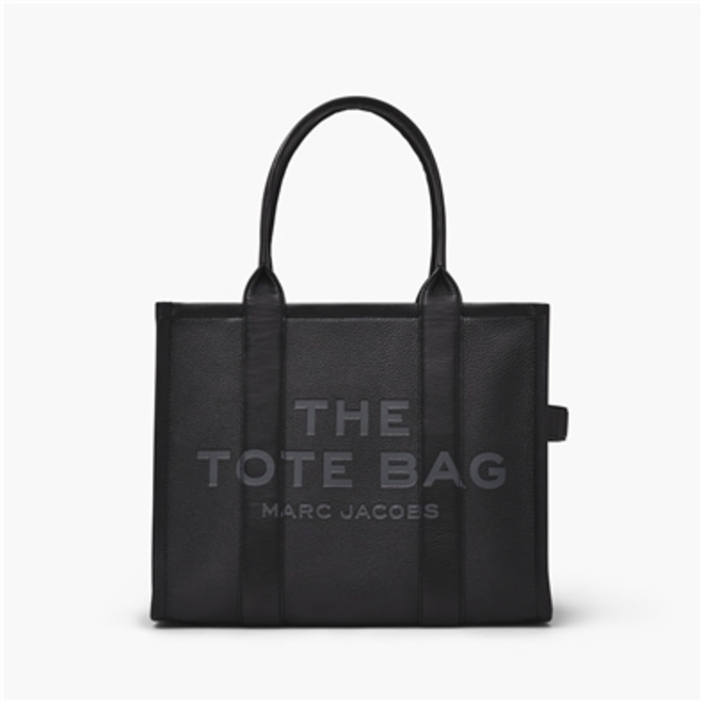 THE LEATHER LARGE TOTE BAG, BLACK