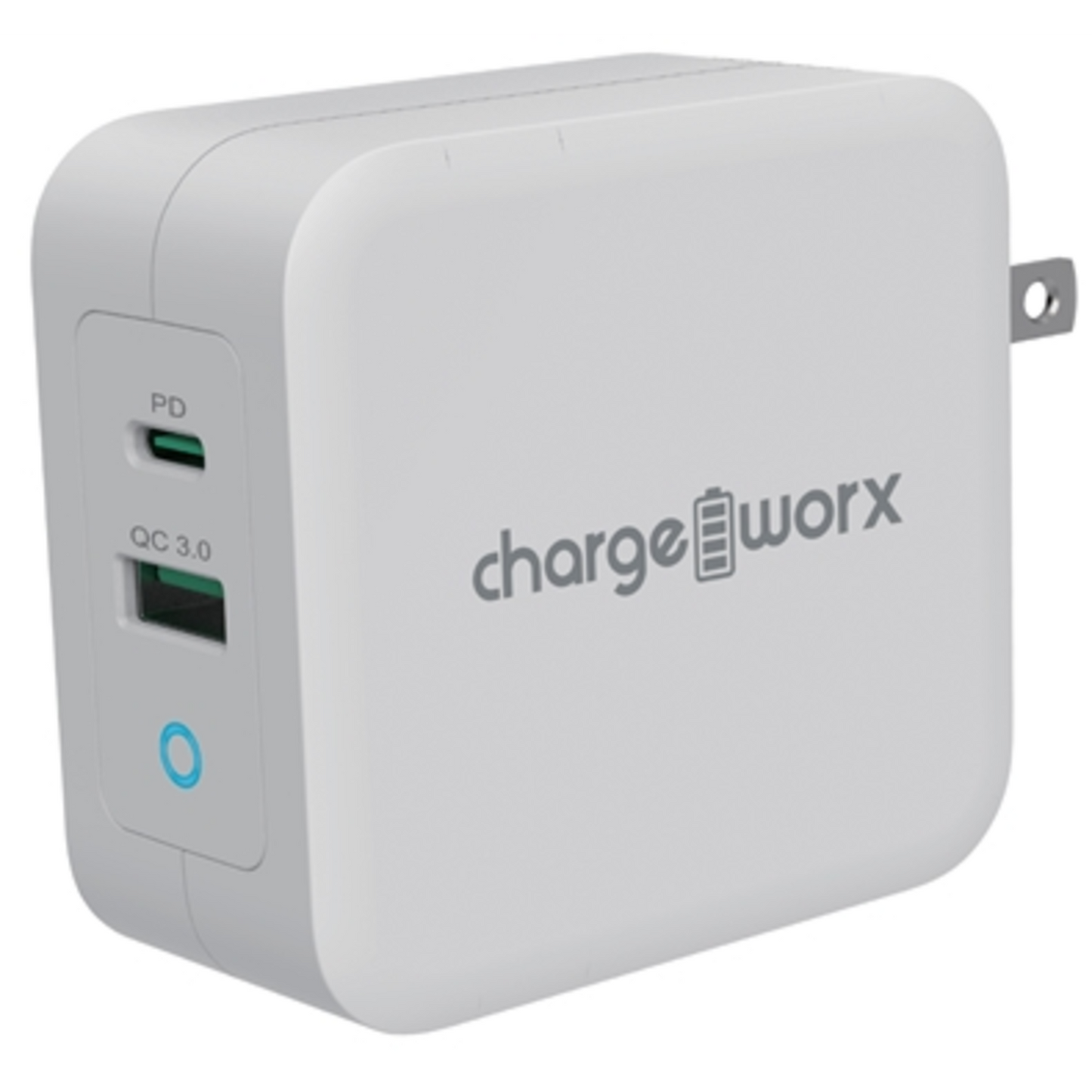 DUAL PORT A AND C PD WALL CHARGER, WHITE