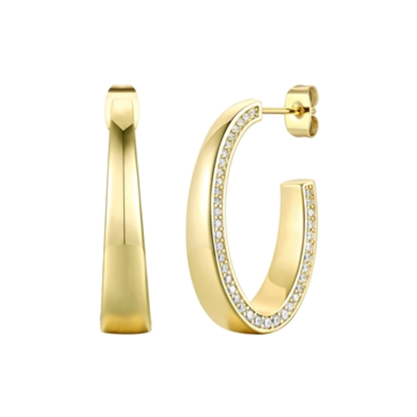 14K YELLOW GOLD TIMELESS HOOP EARRINGS, GOLD