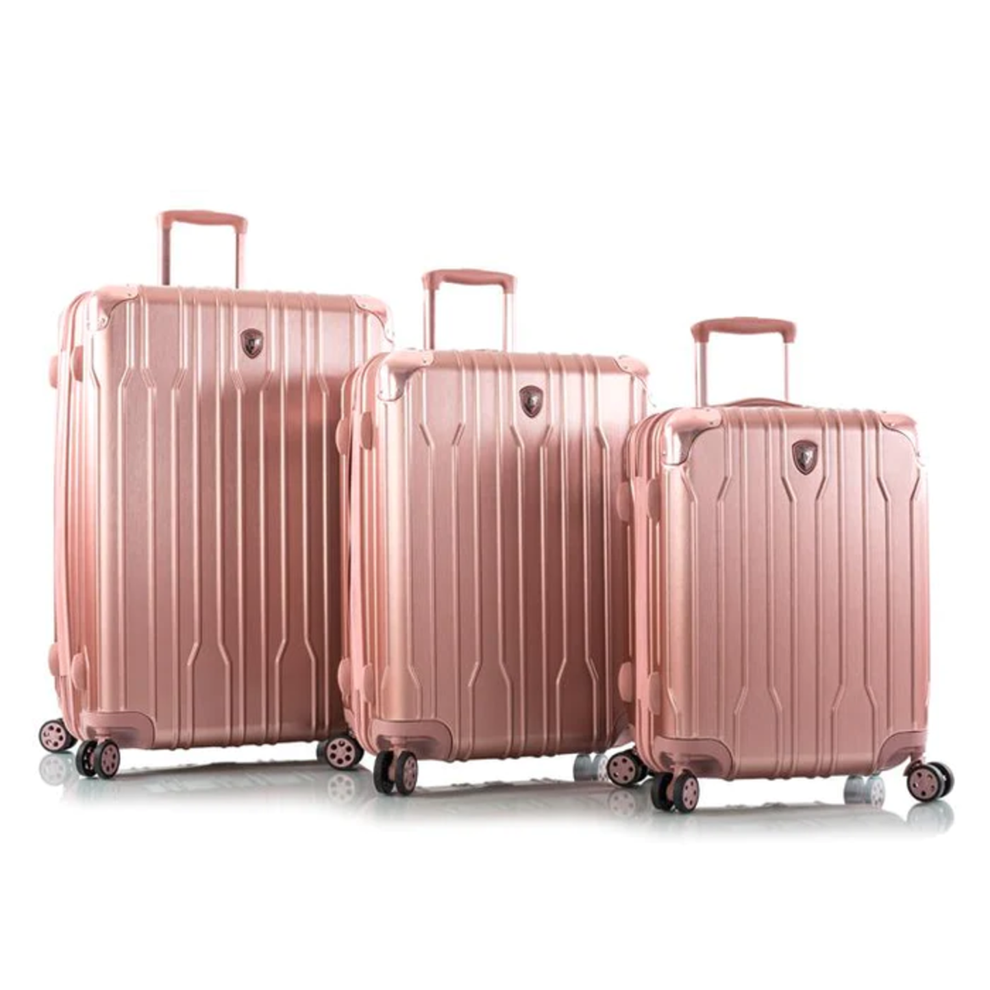 HEYS XTRAK PC COMPOSITE 3PC LUGGAGE SET - ROSE GOLD