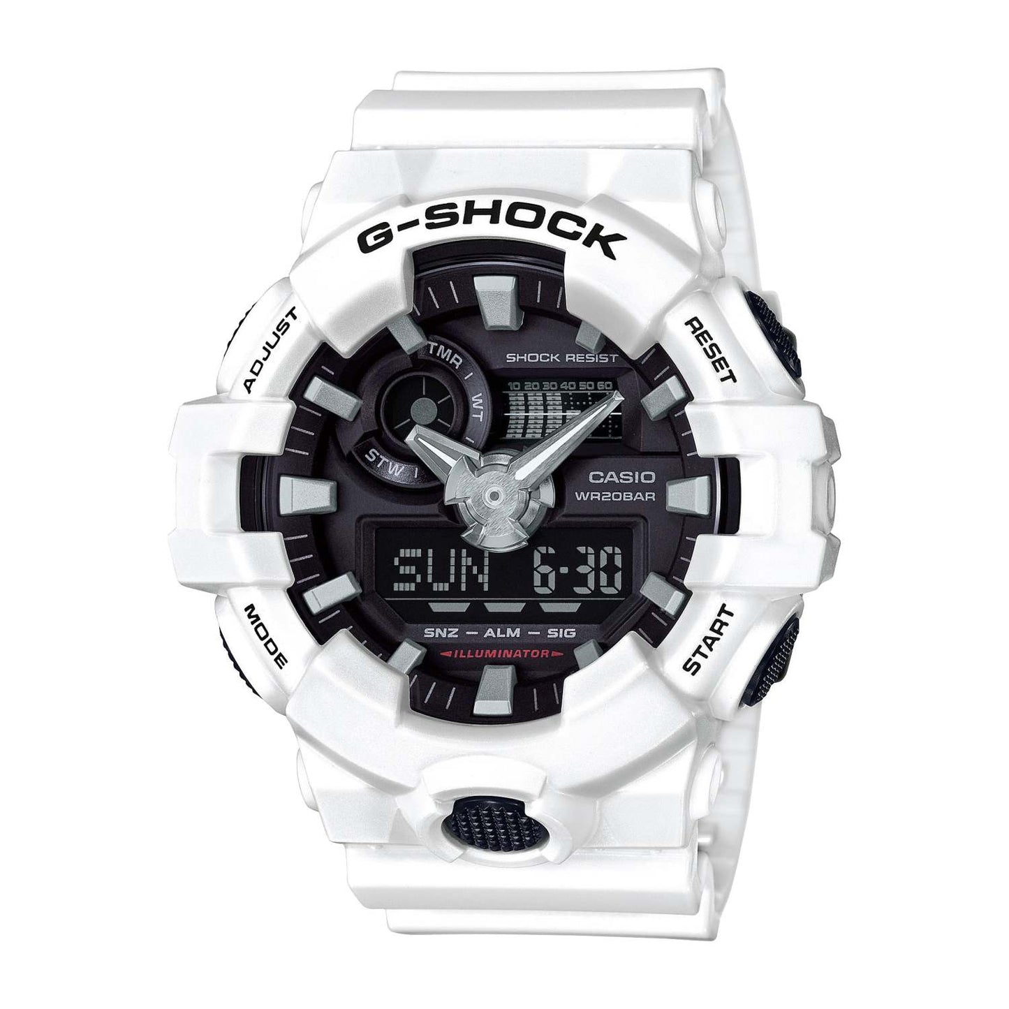 G-SHOCK ANA-DIGI WATCH WHITE/BLACK