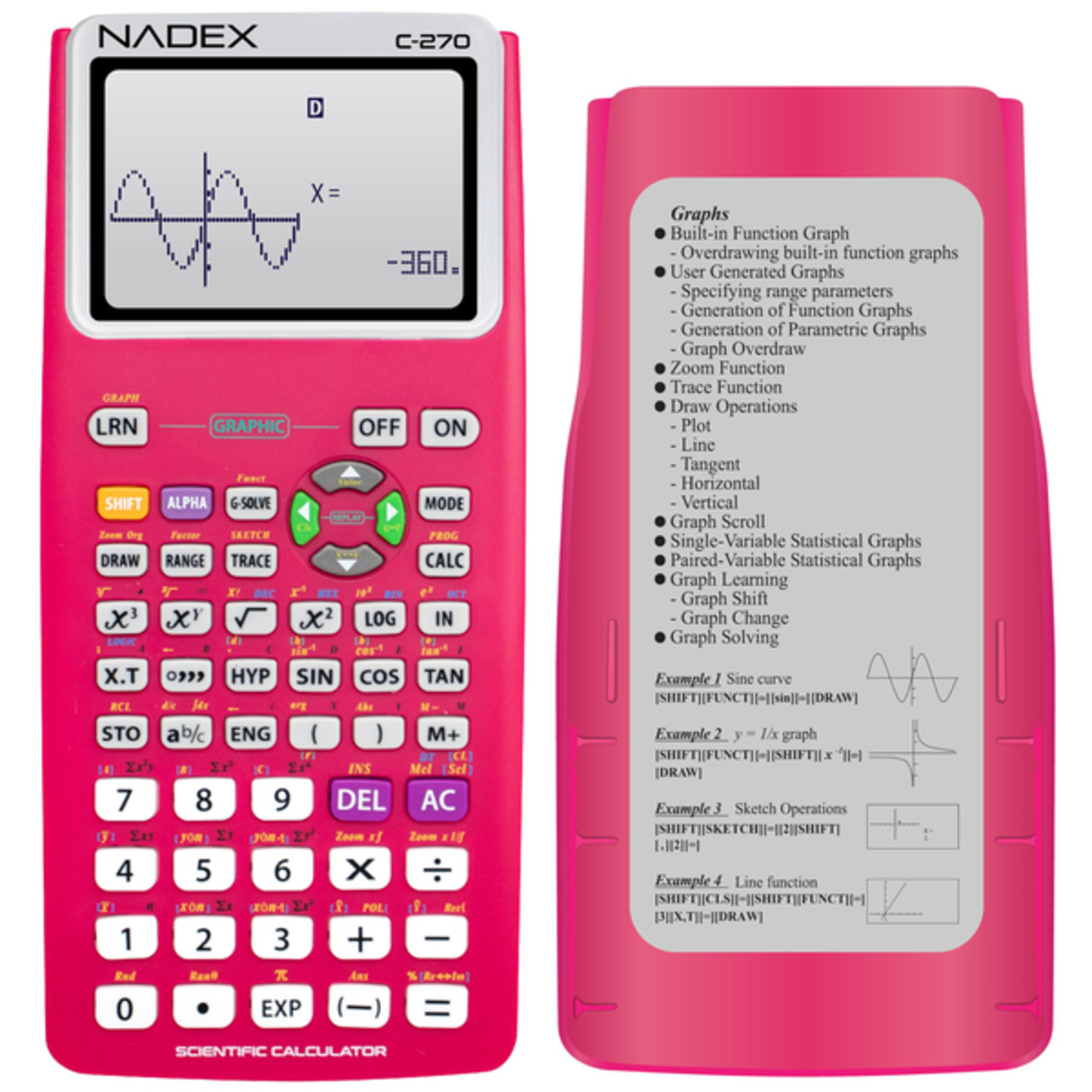 SCNTIFIC CALC W/GRPH PNK